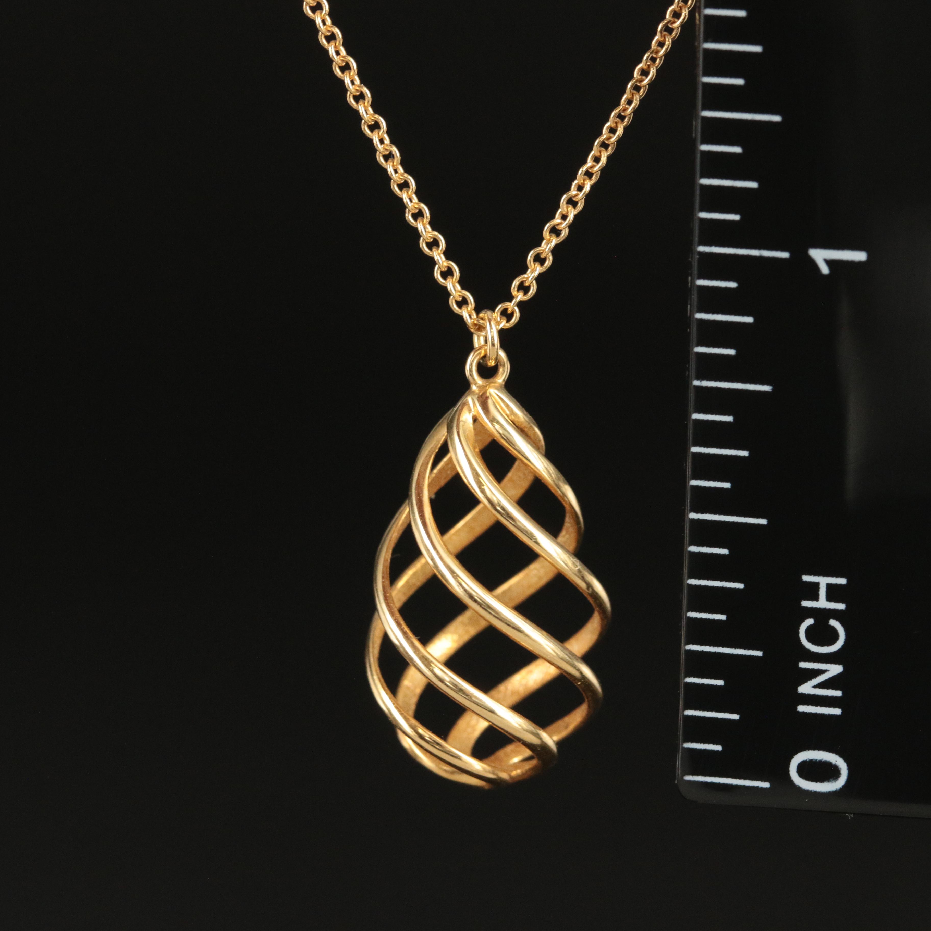 Tiffany & Co. "Venezia Luce" Spiral Pendant Necklace