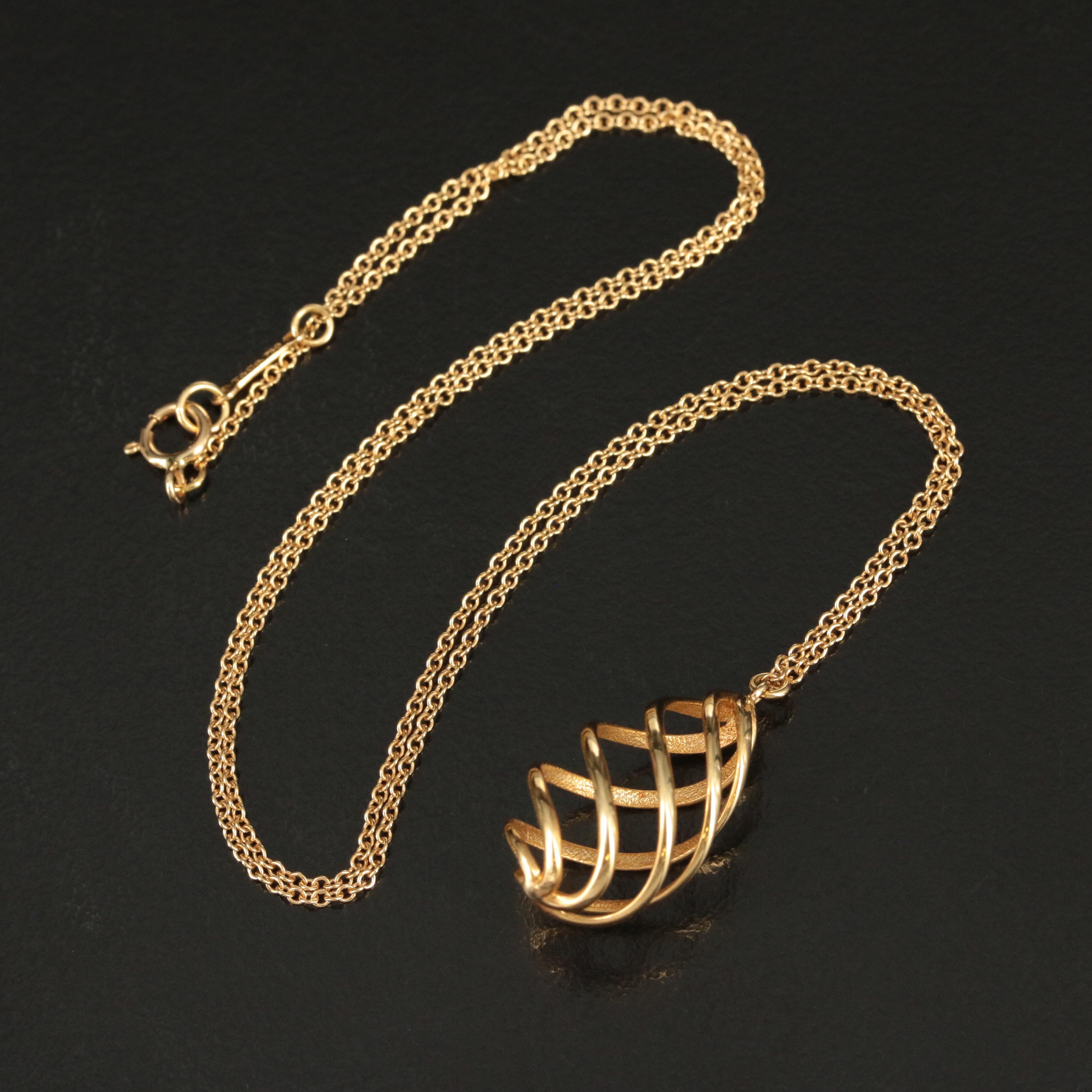 Tiffany & Co. "Venezia Luce" Spiral Pendant Necklace