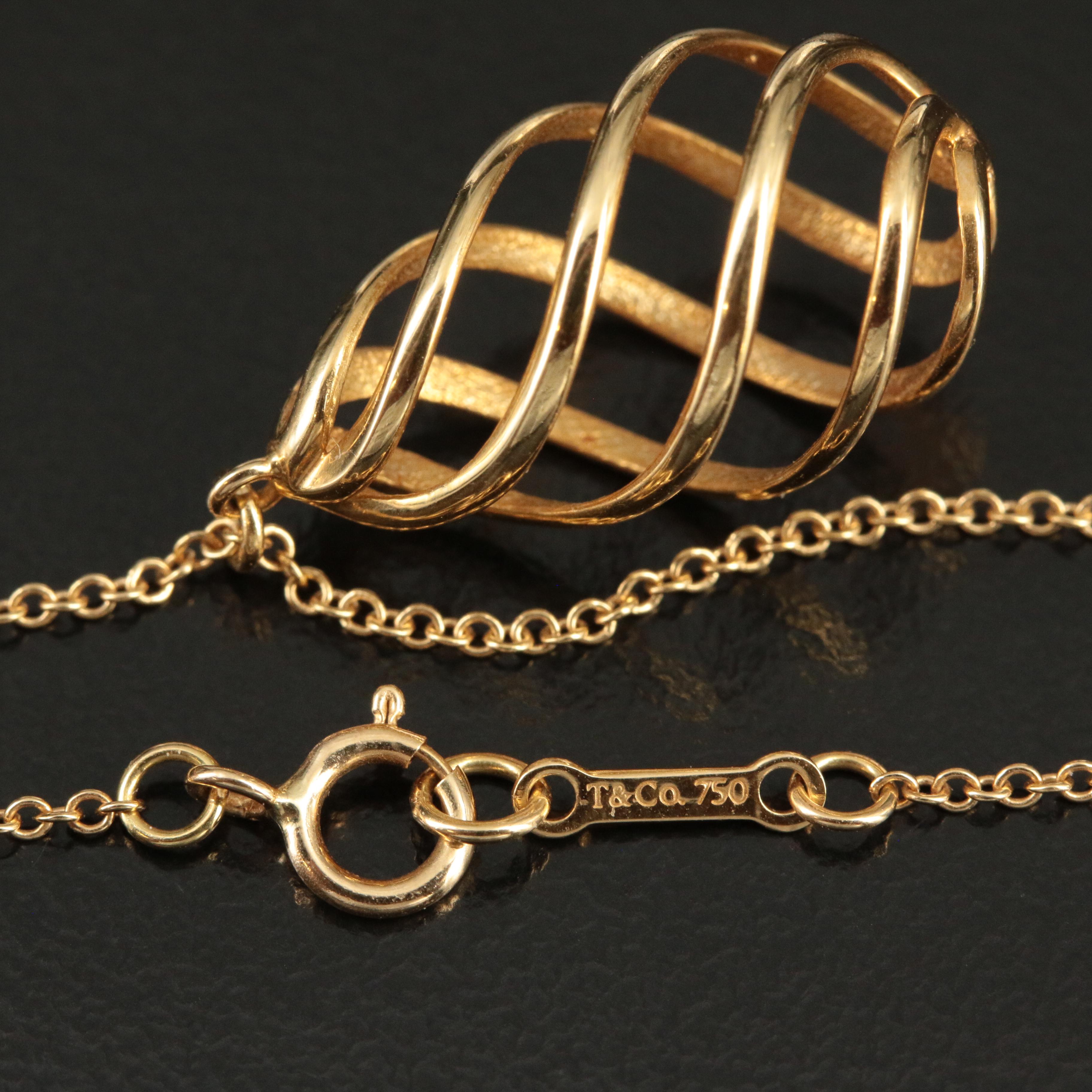 Tiffany & Co. "Venezia Luce" Spiral Pendant Necklace