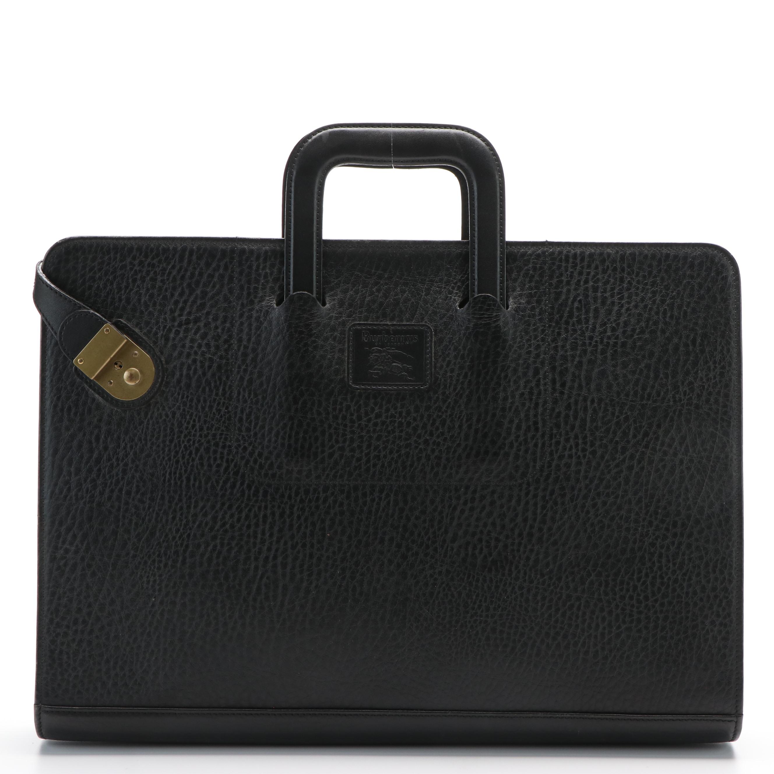 Burberry Briefcase/Portfolio in Black Leather