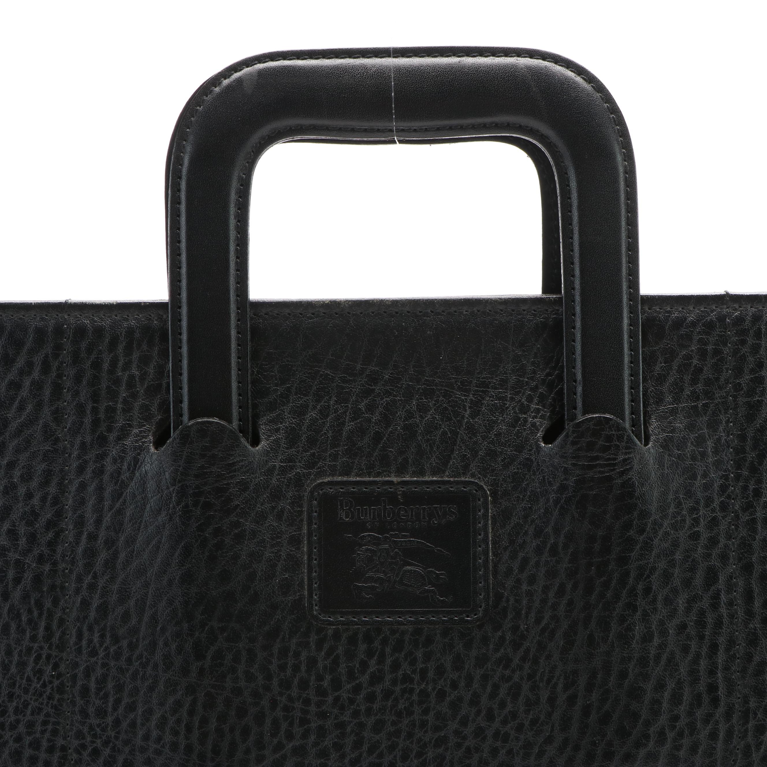 Burberry Briefcase/Portfolio in Black Leather