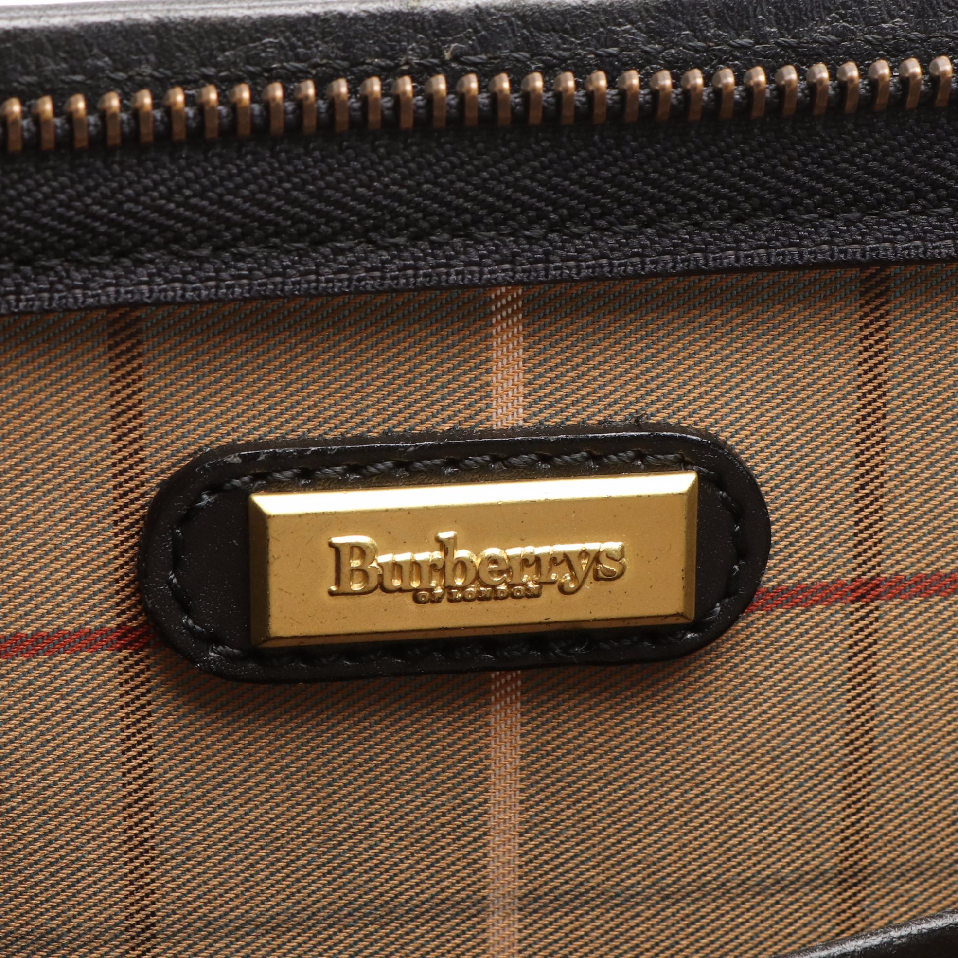 Burberry Briefcase/Portfolio in Black Leather