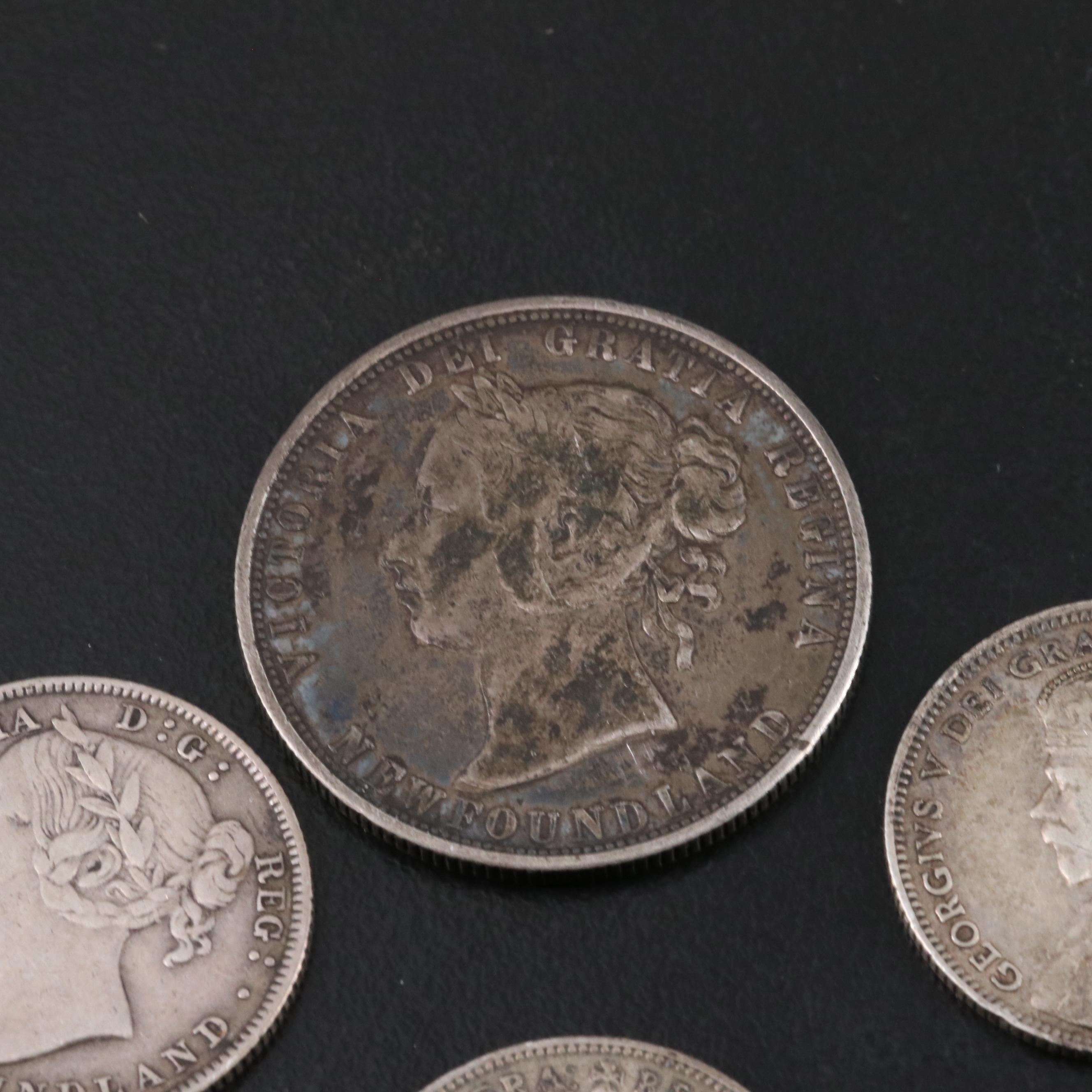 Group of Four Silver Coins From Newfoundland