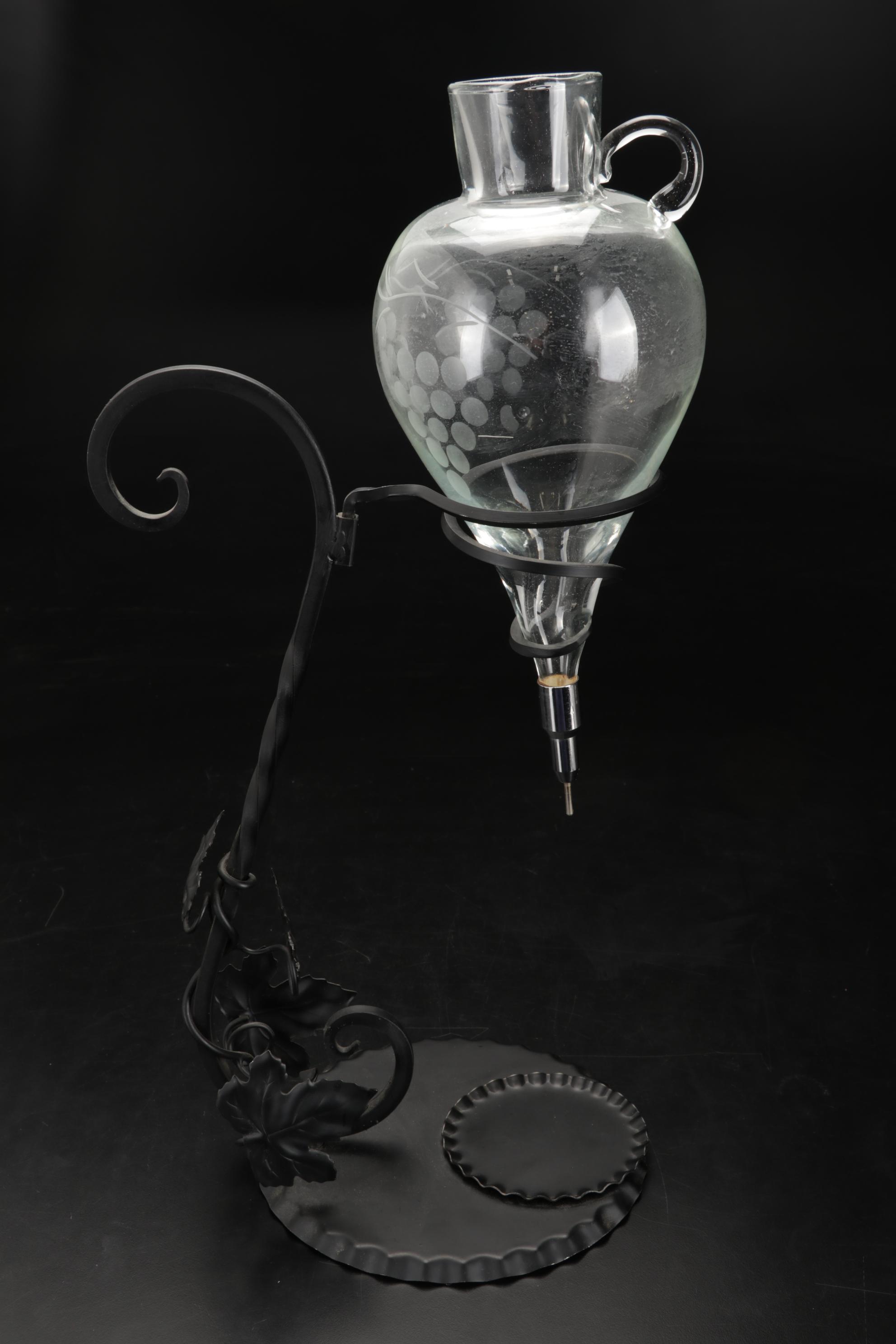 Lenox "Butterfly Meadow" Wine Glasses with Suspended Decanter and Pitcher