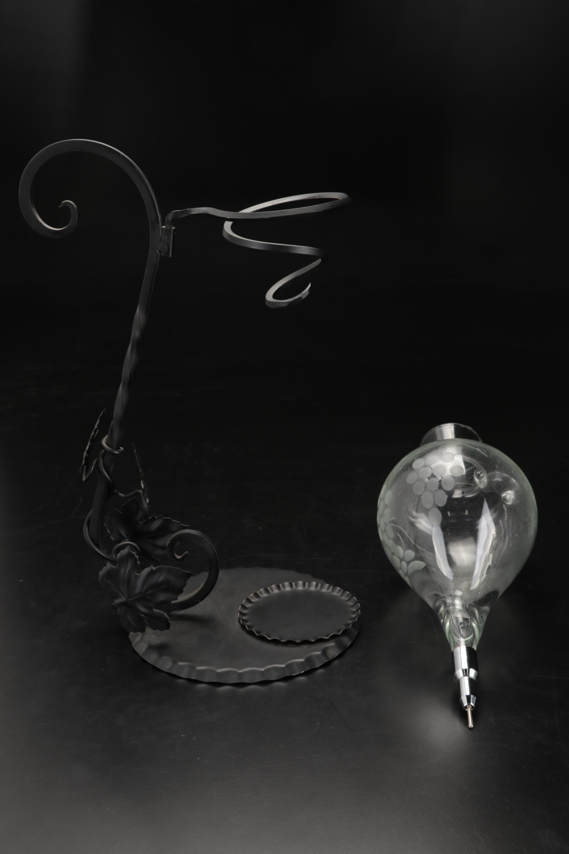 Lenox "Butterfly Meadow" Wine Glasses with Suspended Decanter and Pitcher