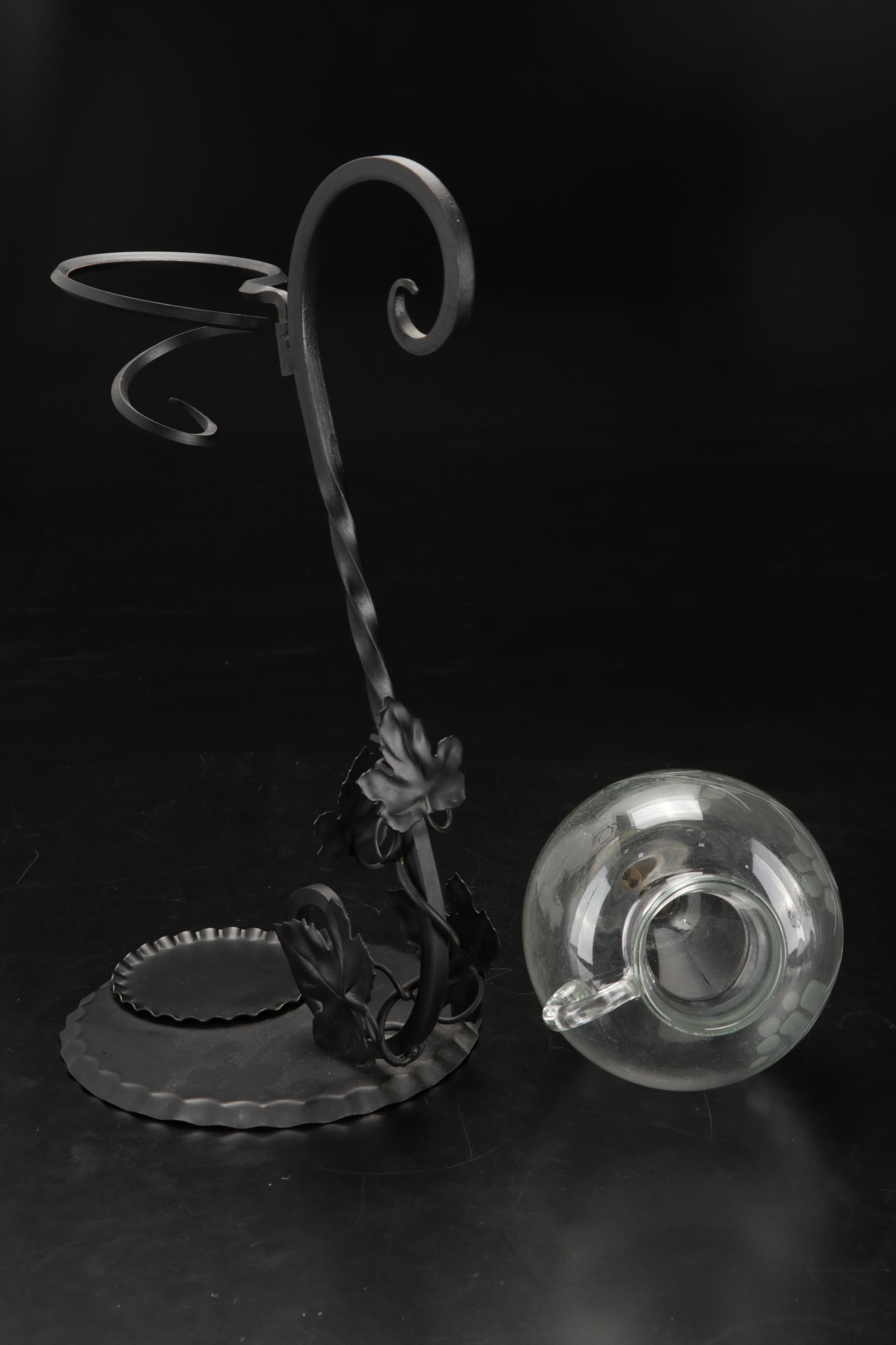 Lenox "Butterfly Meadow" Wine Glasses with Suspended Decanter and Pitcher