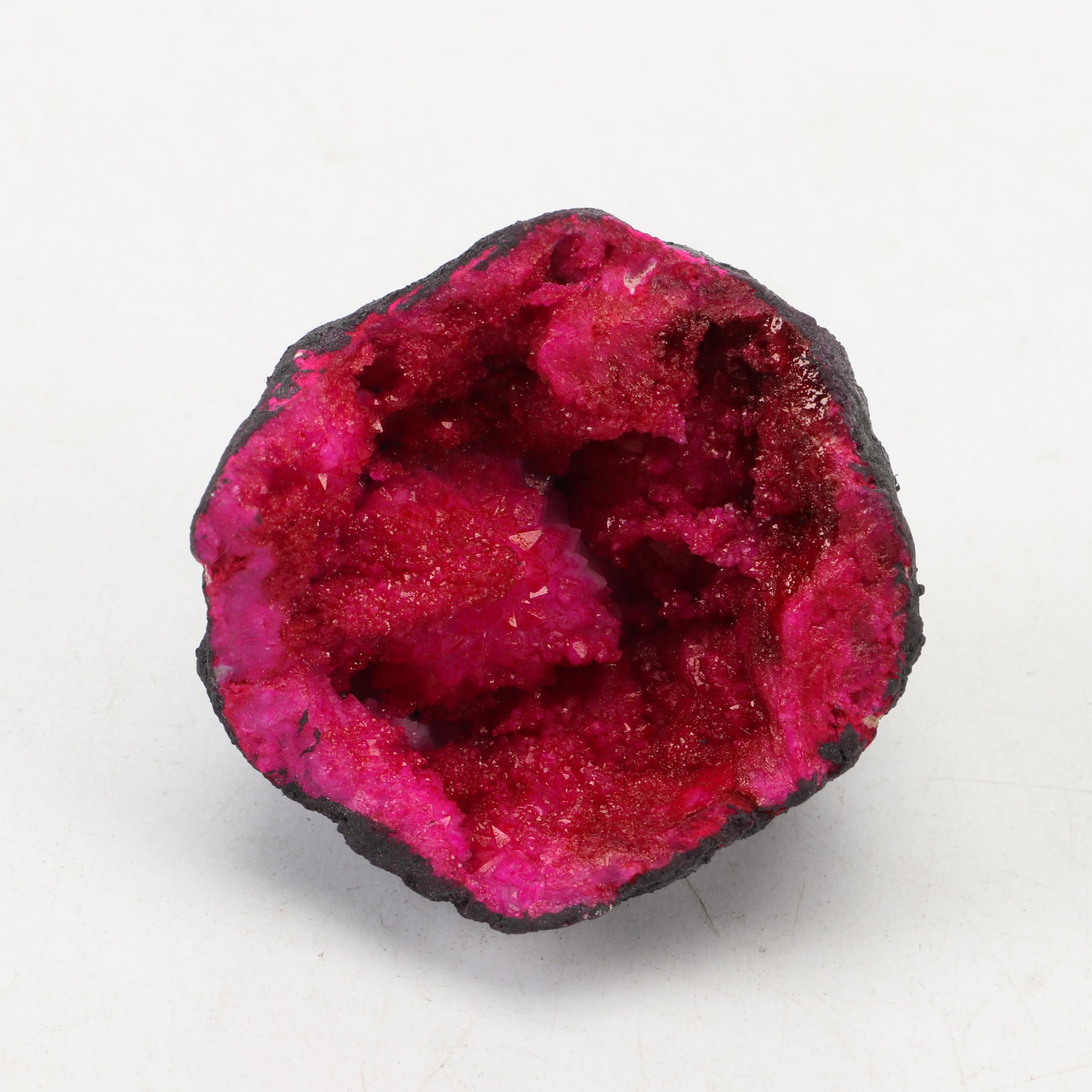 Dyed Druzy and Crystal Quartz Geode Specimens EBTH