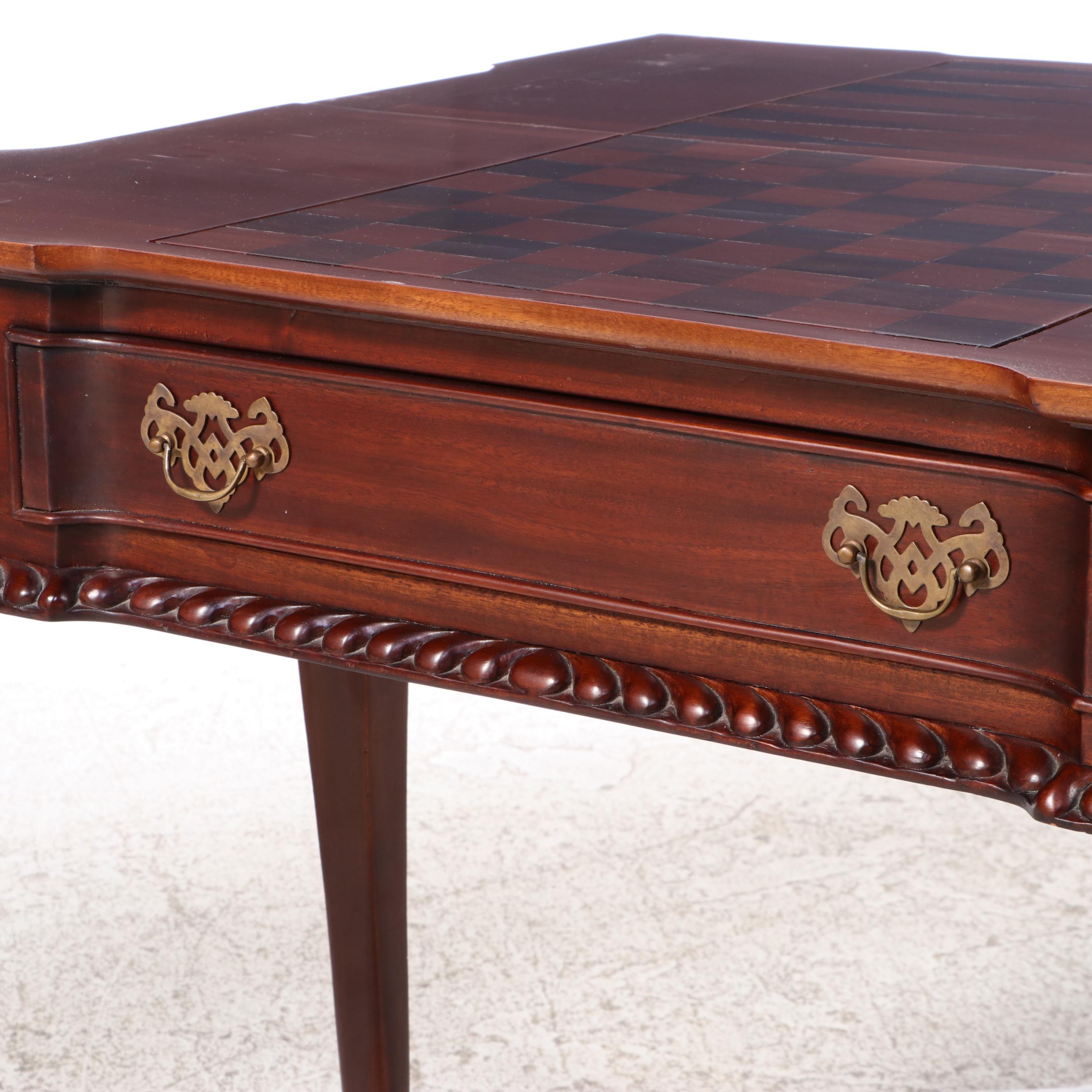 Chippendale Style Mahogany Games / Chess and Backgammon Table