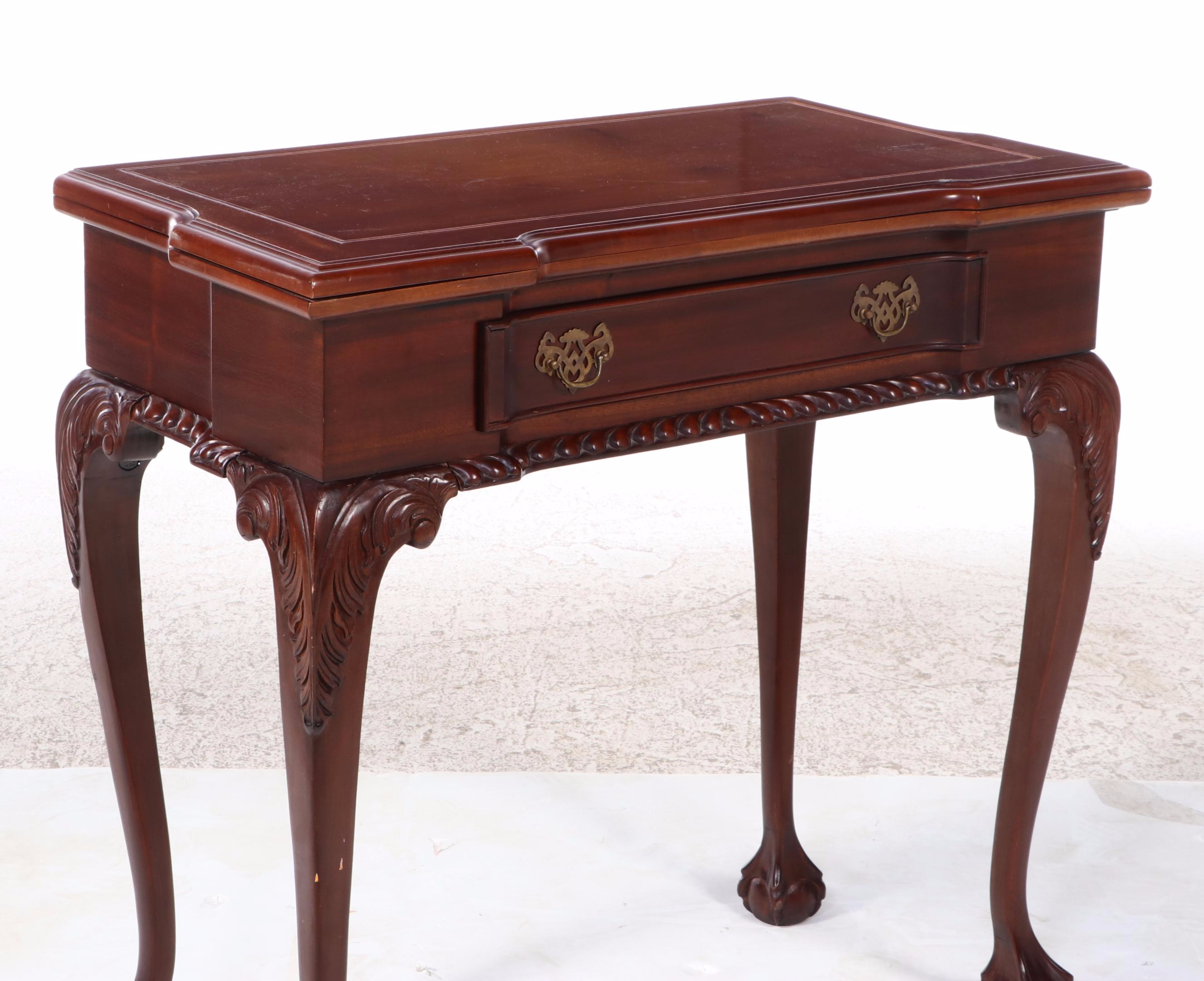 Chippendale Style Mahogany Games / Chess and Backgammon Table