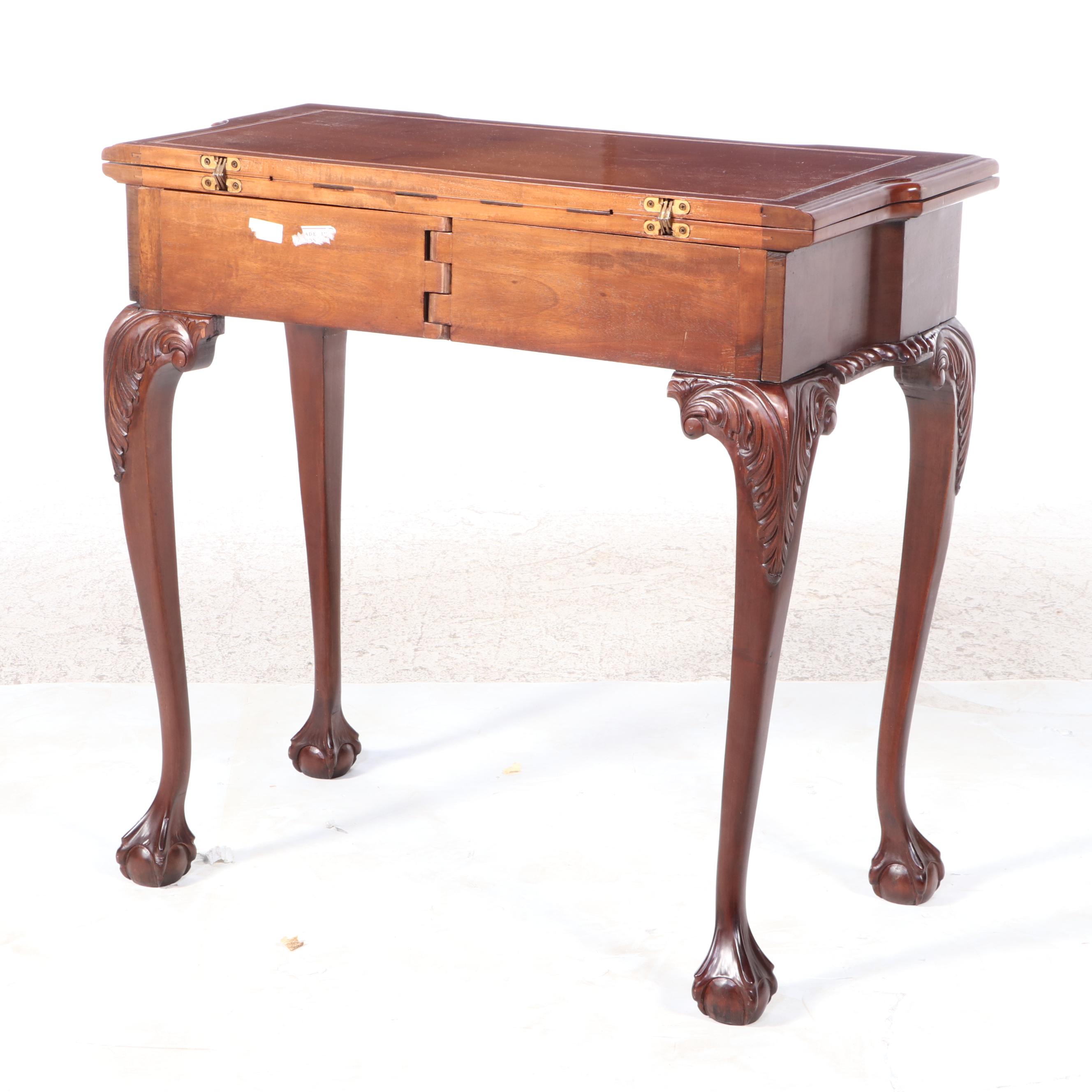 Chippendale Style Mahogany Games / Chess and Backgammon Table