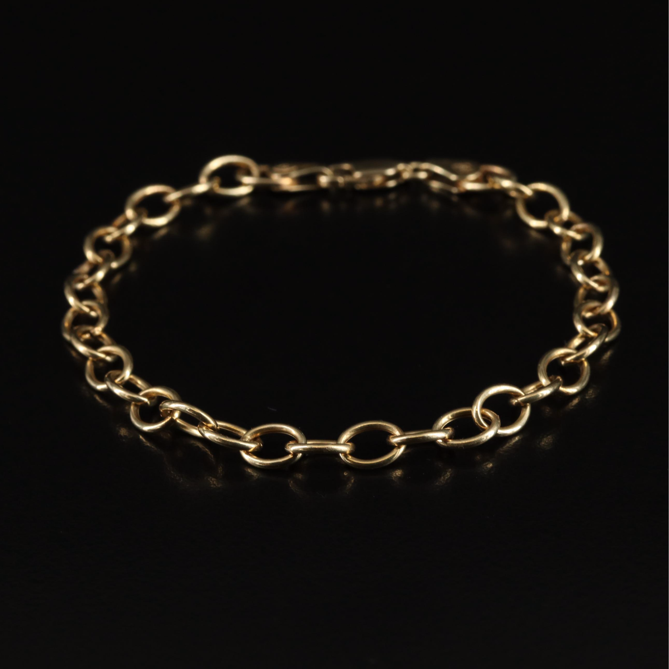 10K Cable Chain Bracelet