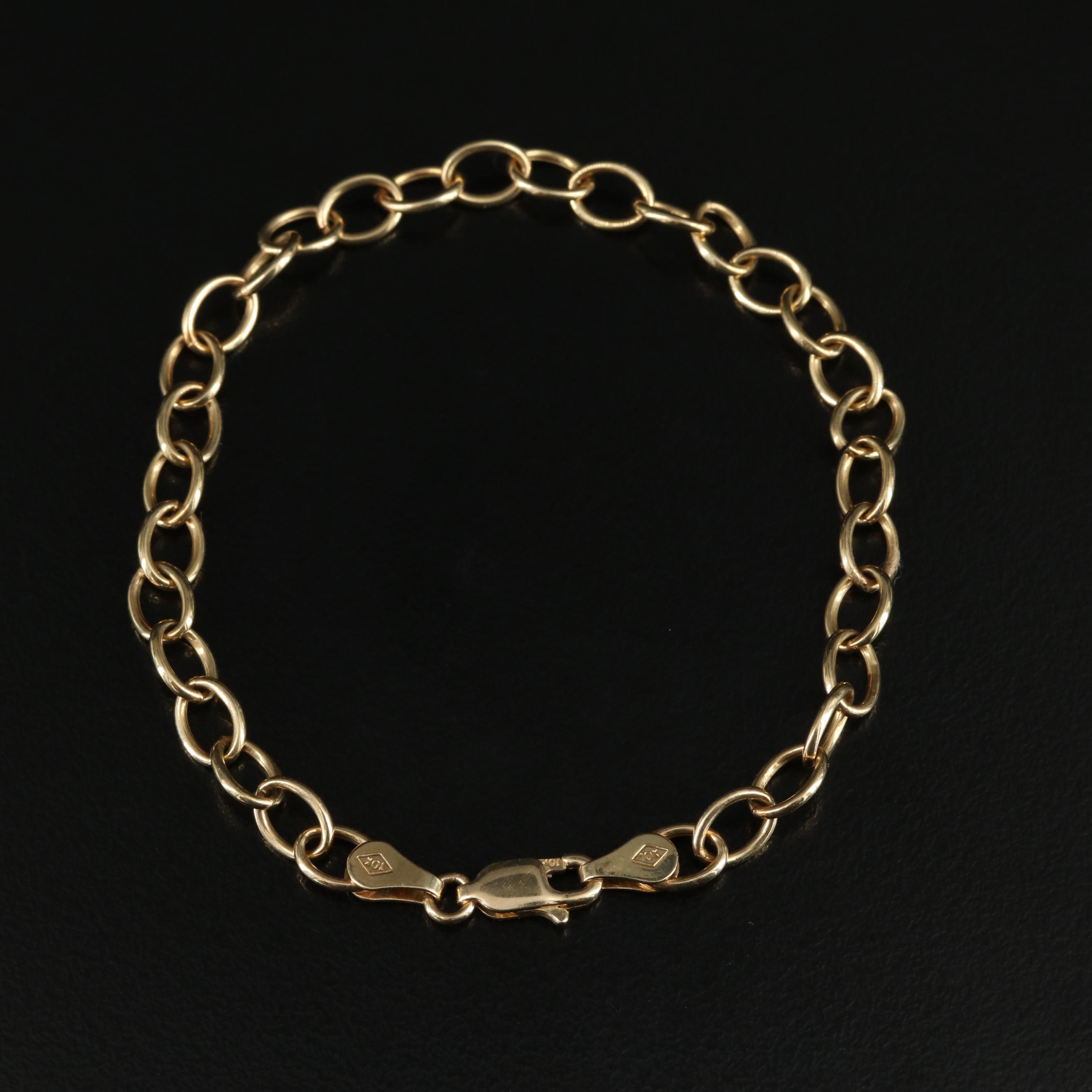10K Cable Chain Bracelet