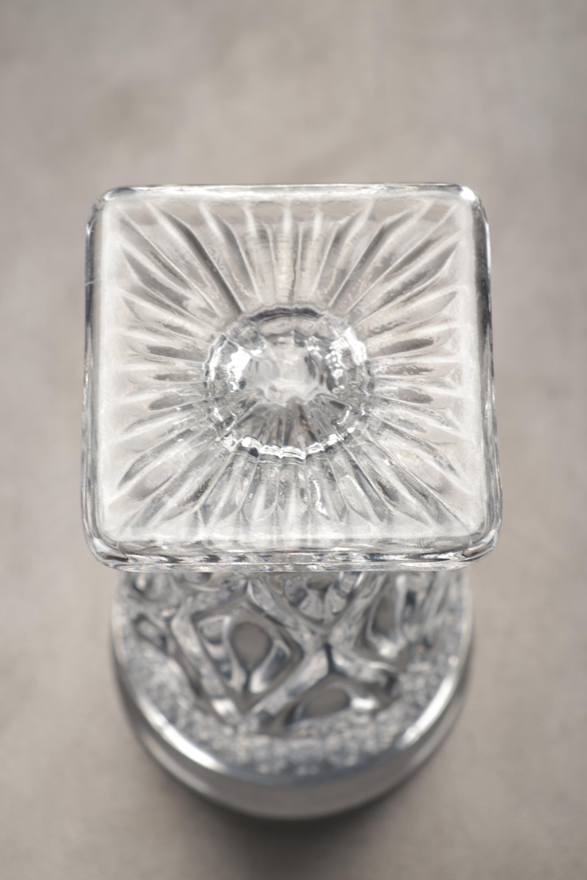 Imperial Glass "Cape Cod Clear" Stemware and Decanter with Sterling Shakers