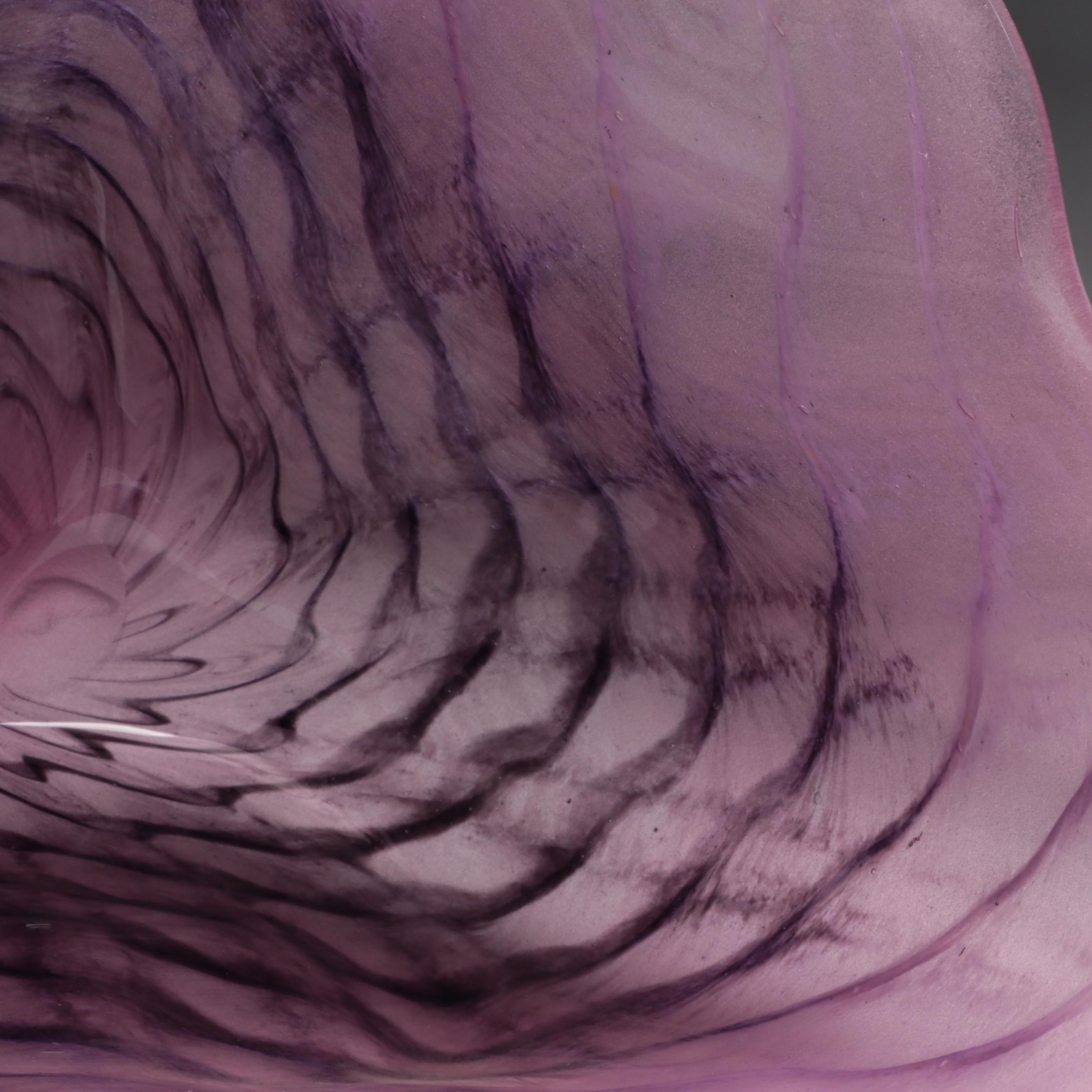 Handblown Fluted and Abstract Freeform Studio Art Glass Vessels