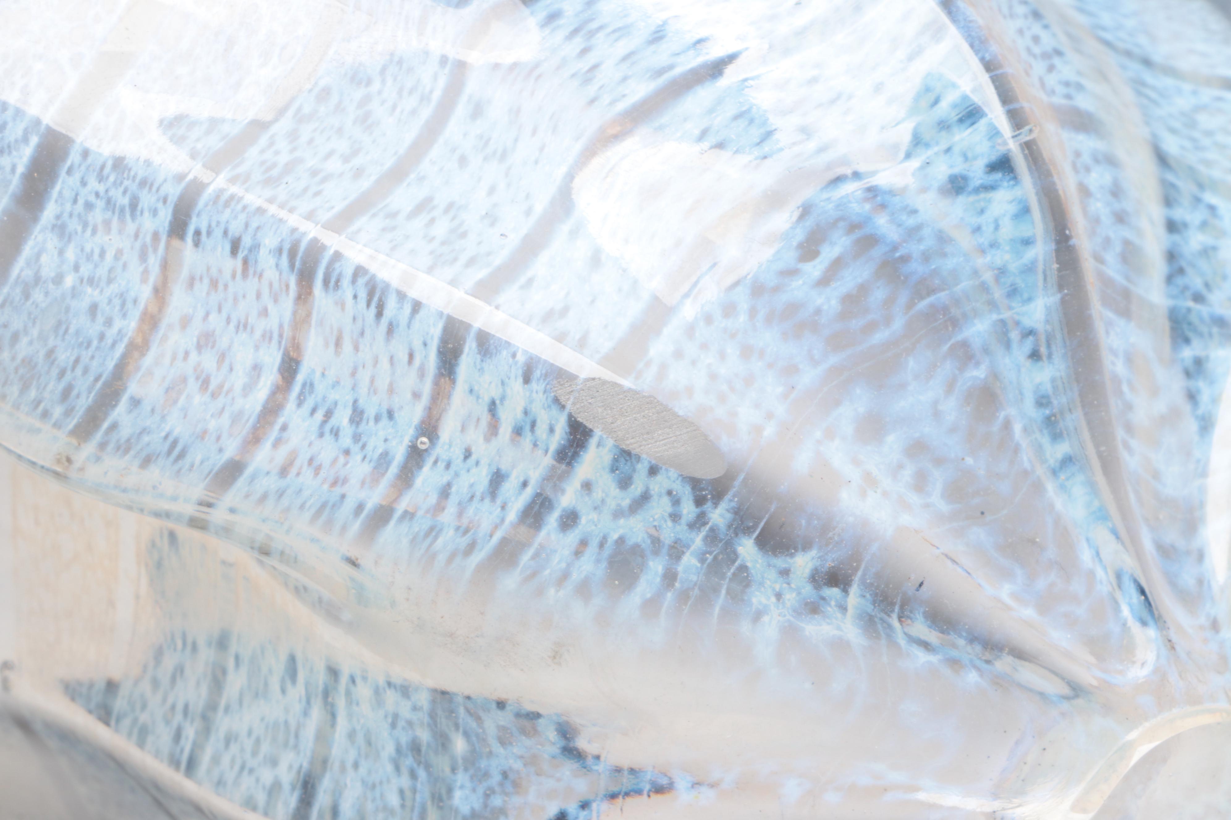 Handblown Fluted and Abstract Freeform Studio Art Glass Vessels