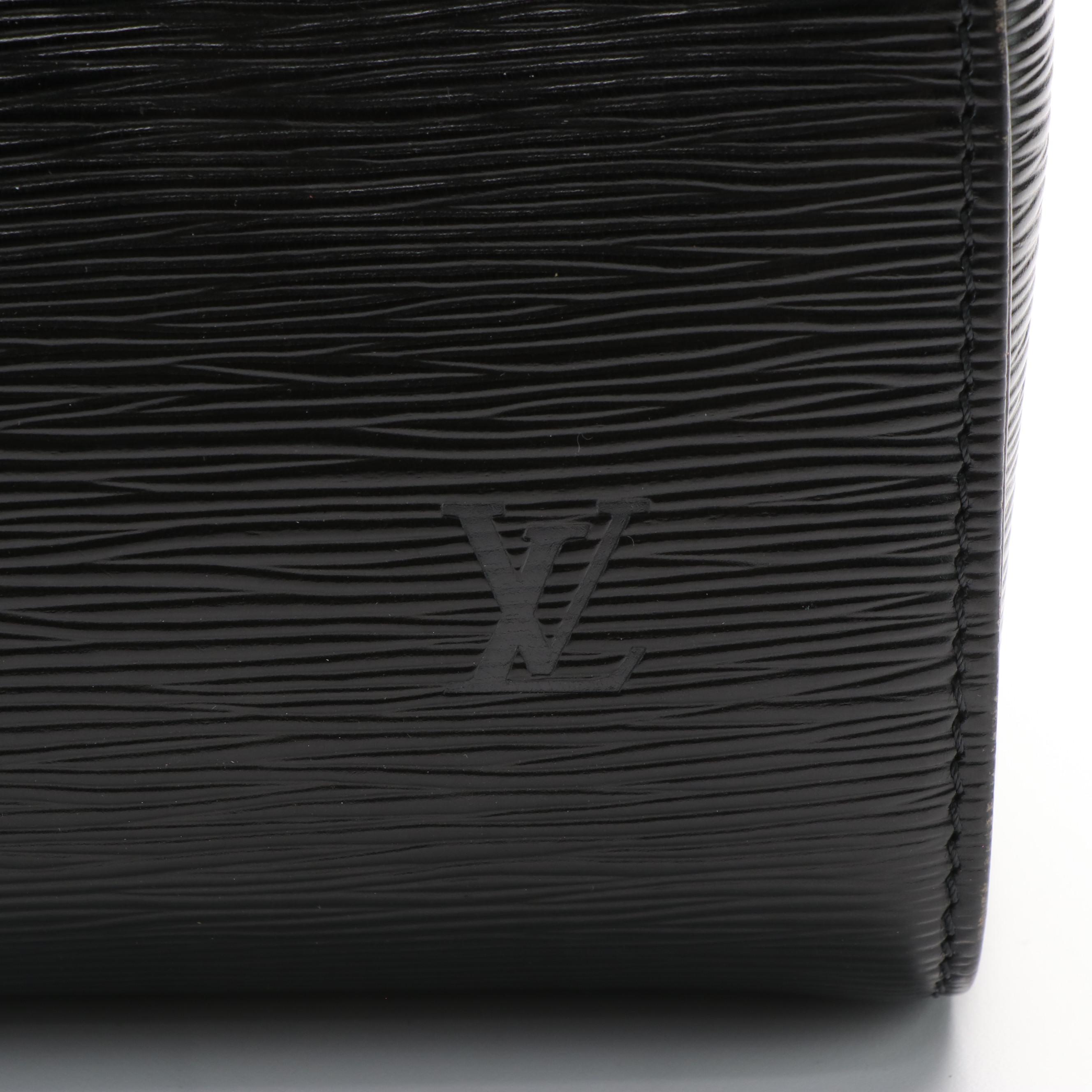 Louis Vuitton Speedy 25 Black Epi Leather Handle Bag