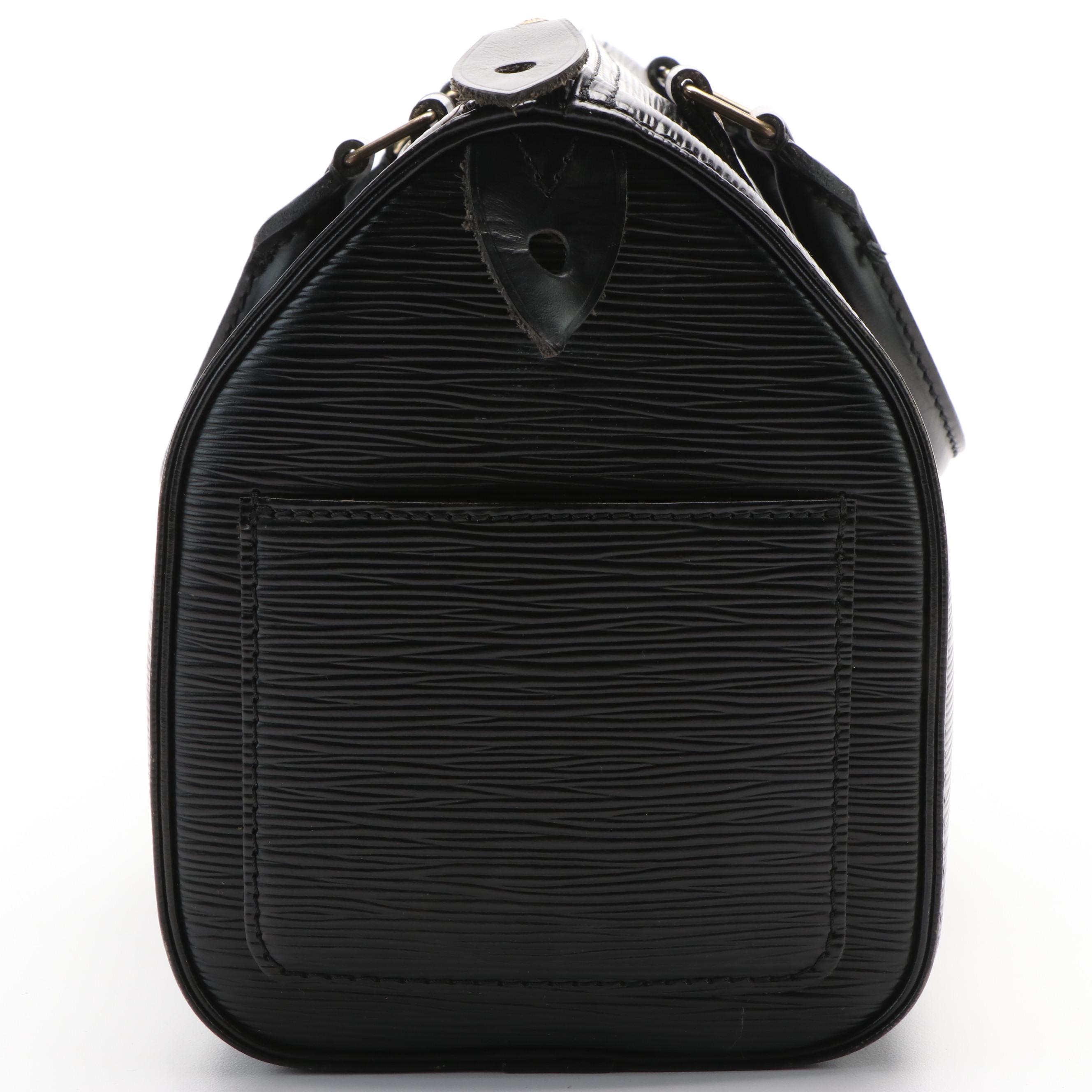 Louis Vuitton Speedy 25 Black Epi Leather Handle Bag