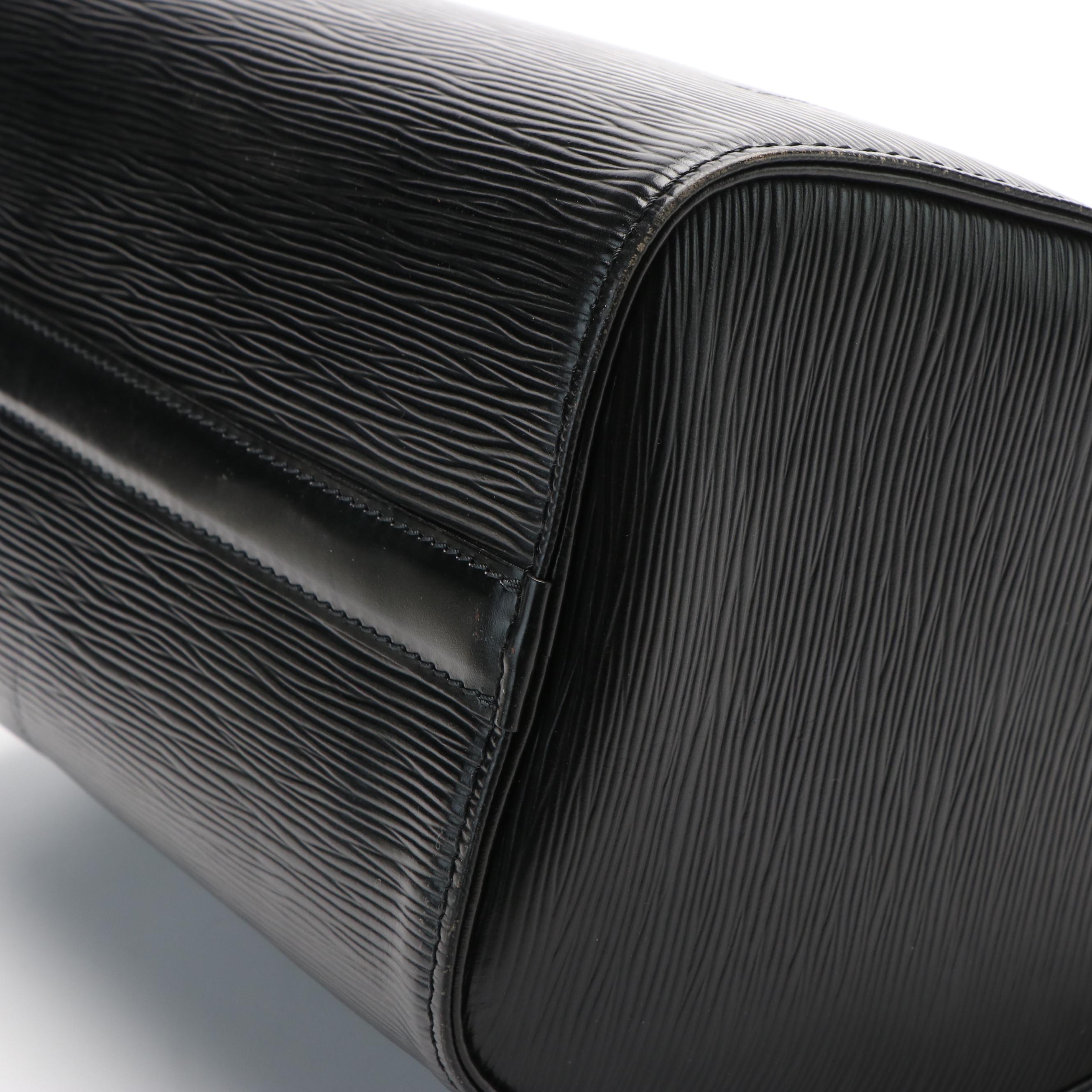 Louis Vuitton Speedy 25 Black Epi Leather Handle Bag