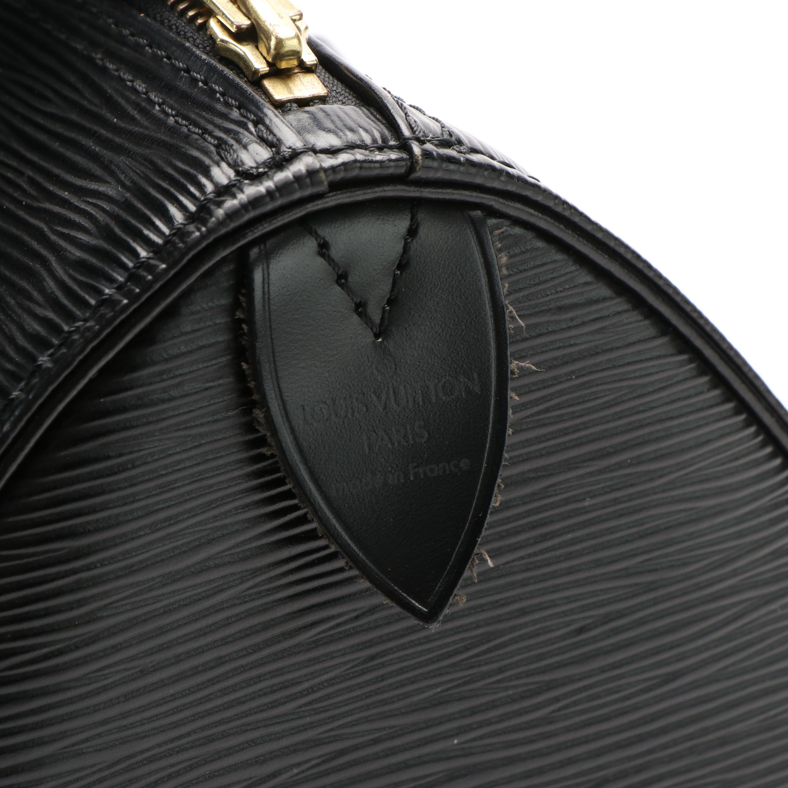 Louis Vuitton Speedy 25 Black Epi Leather Handle Bag