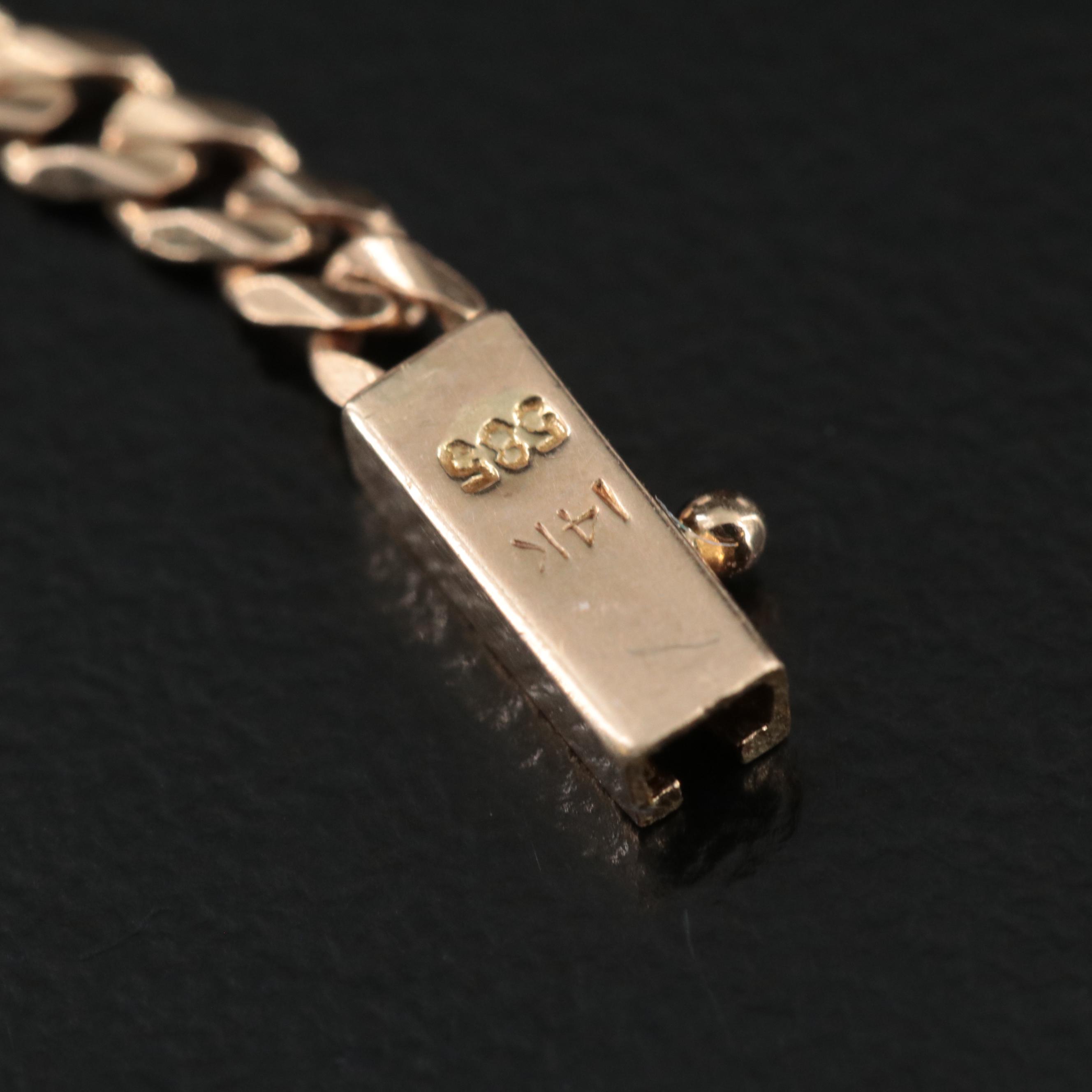 14K Alternating Emerald and 0.12 CTW Diamond Bracelet