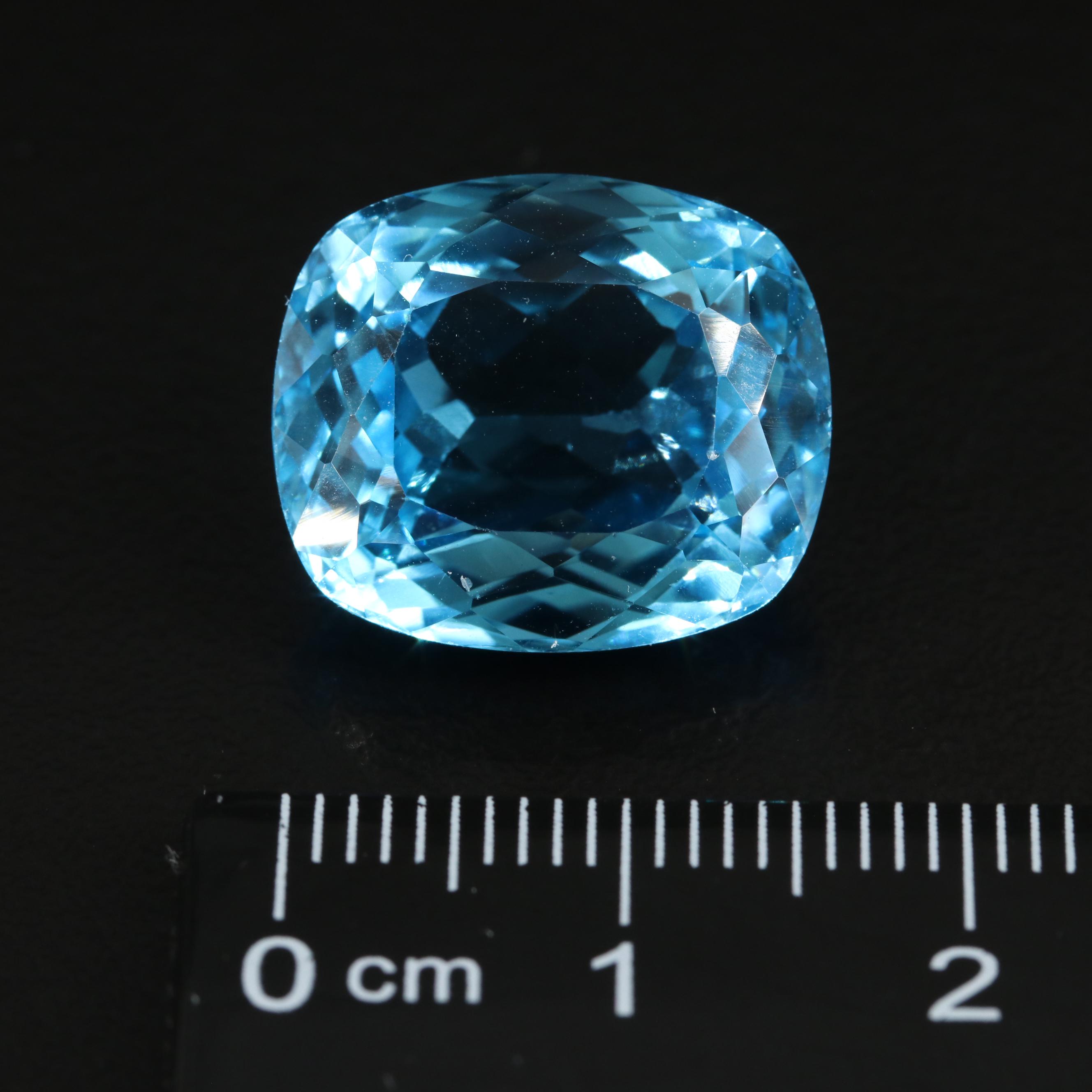 Loose 20.73 CT Swiss Blue Topaz