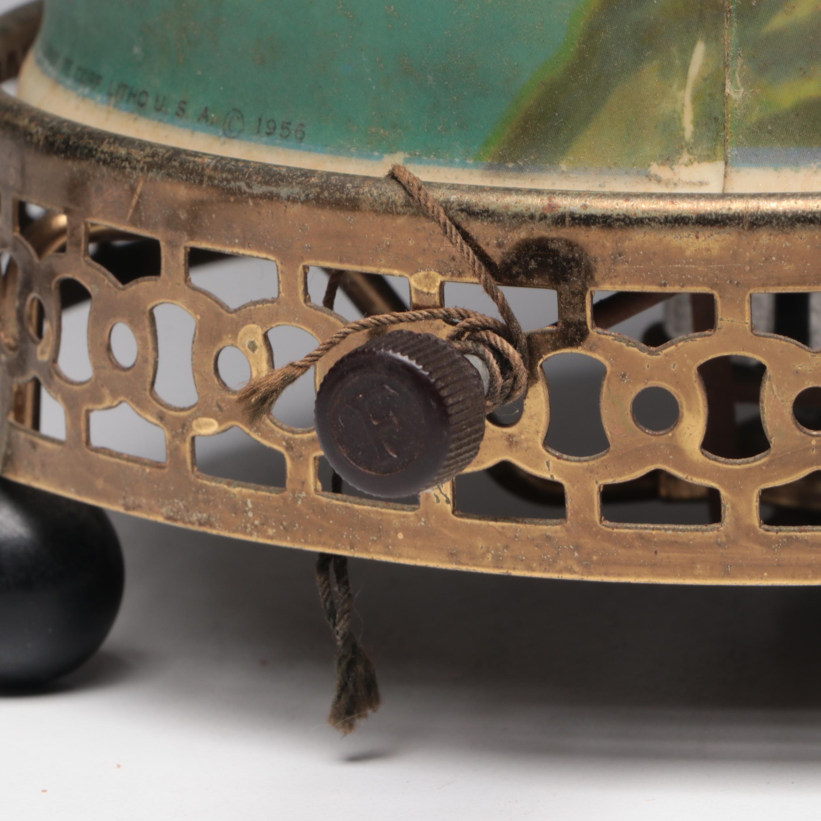 Econolite Motion Light Riverboat Lamp with Boats of the Ohio Glass Tumblers