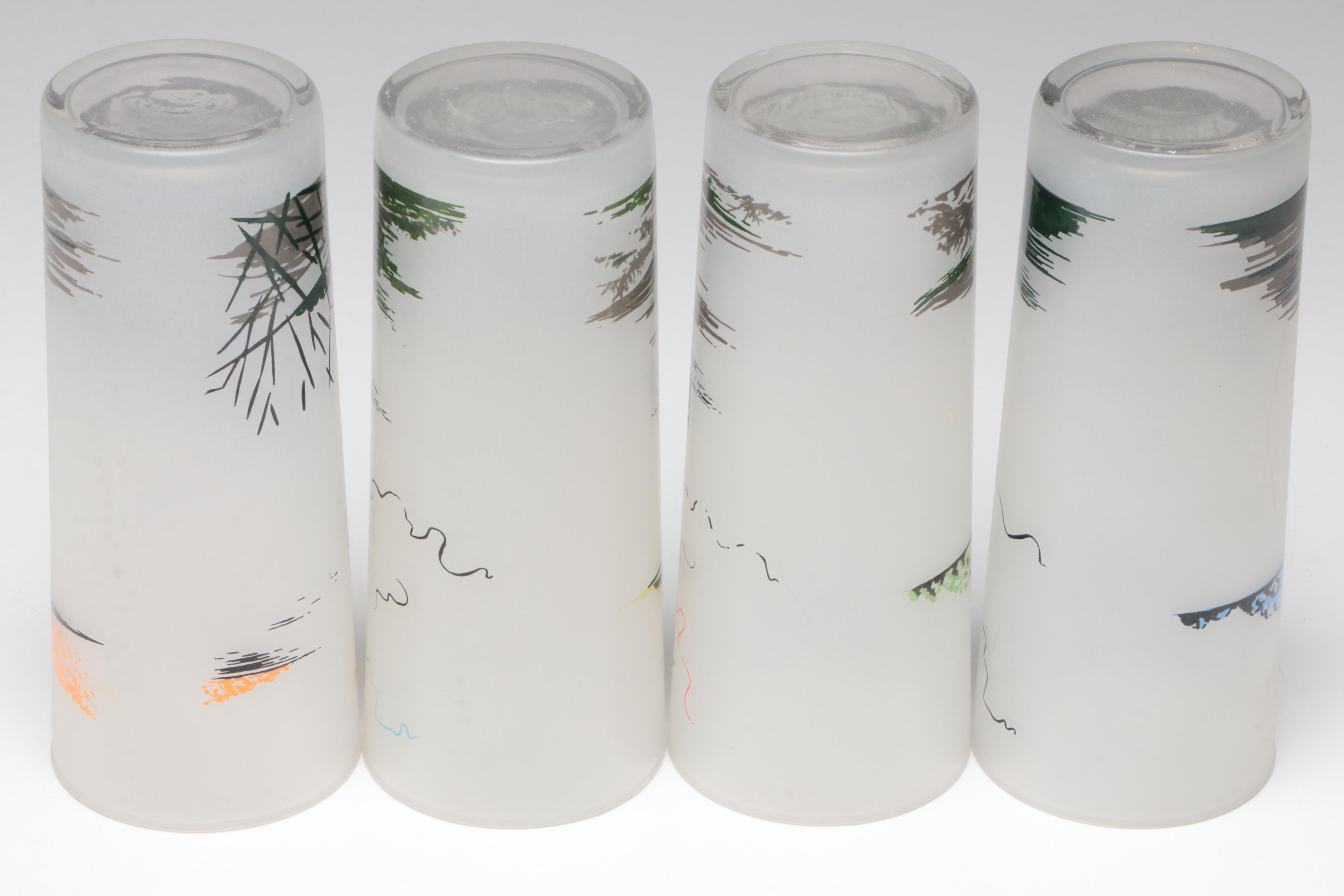 Econolite Motion Light Riverboat Lamp with Boats of the Ohio Glass Tumblers