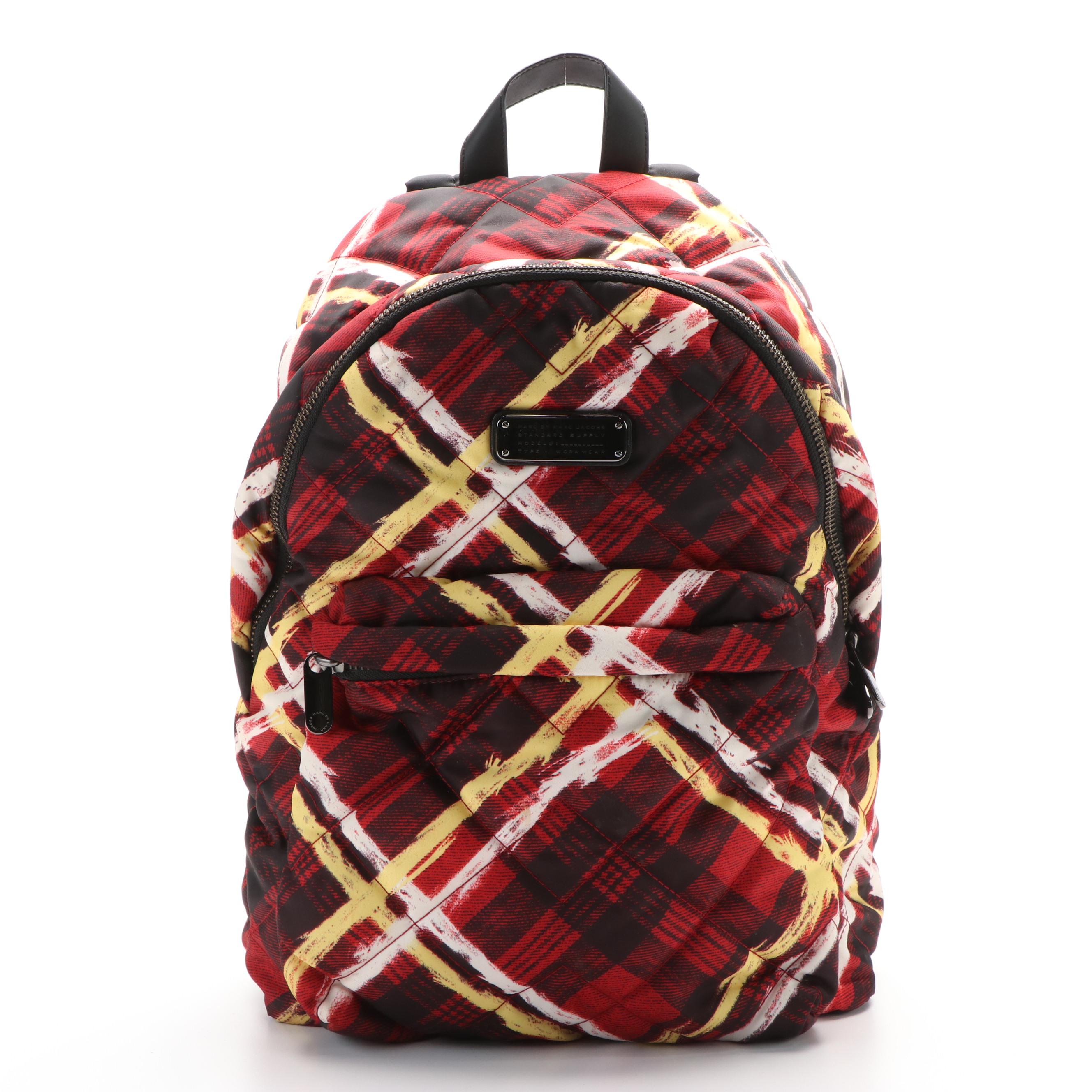 Marc by Marc Jacobs Quilted Backpack in Plaid Nylon