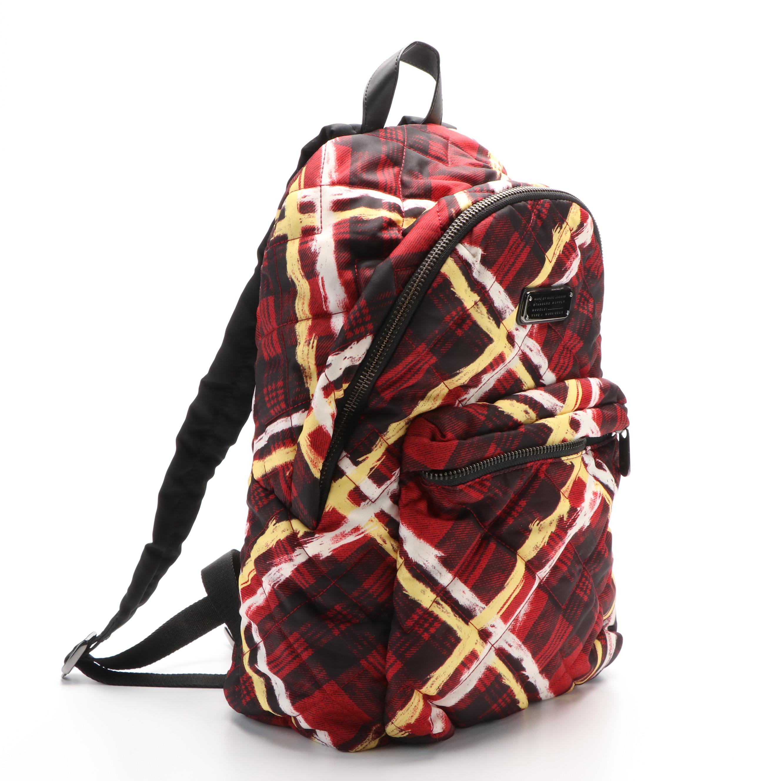 Marc by Marc Jacobs Quilted Backpack in Plaid Nylon