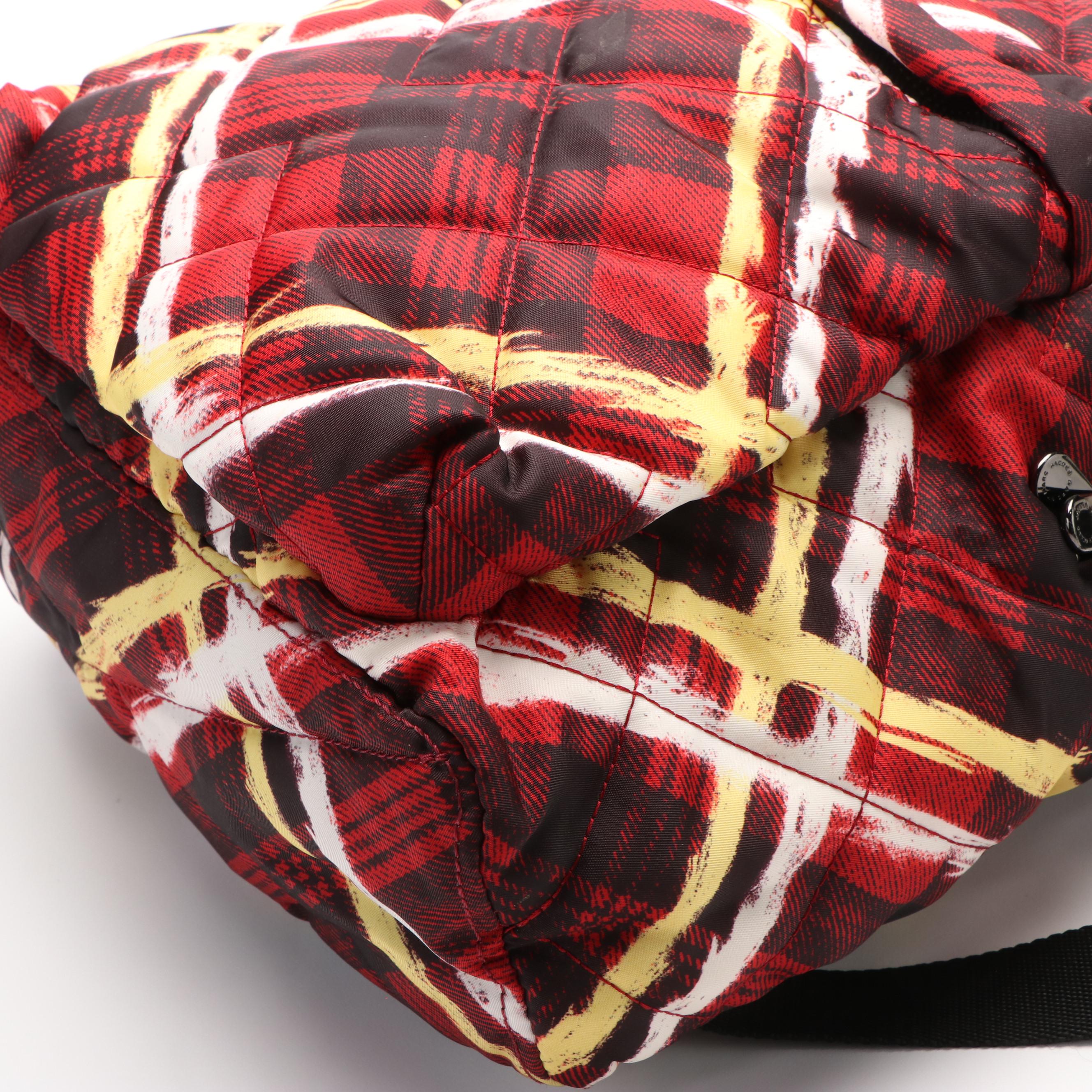 Marc by Marc Jacobs Quilted Backpack in Plaid Nylon
