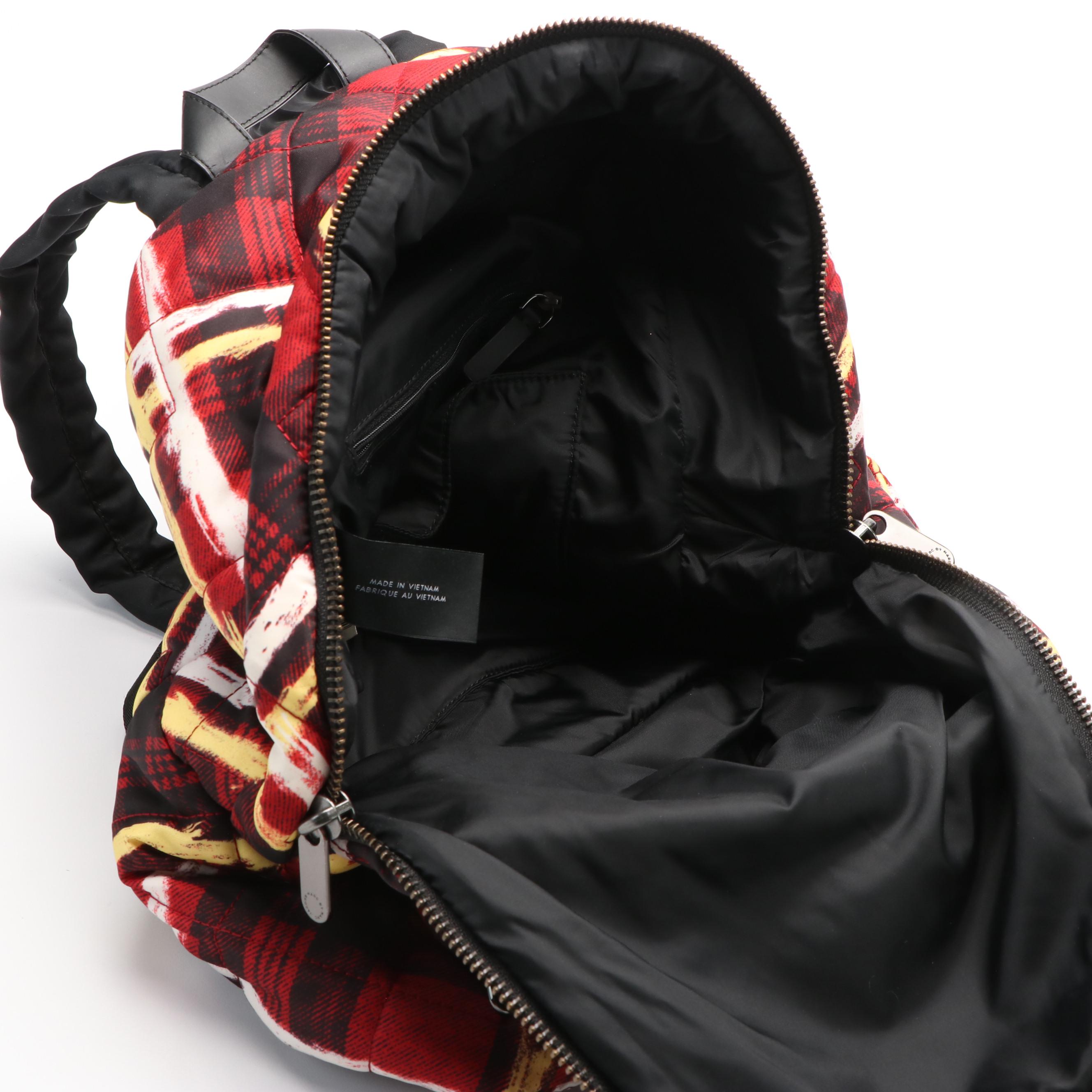 Marc by Marc Jacobs Quilted Backpack in Plaid Nylon