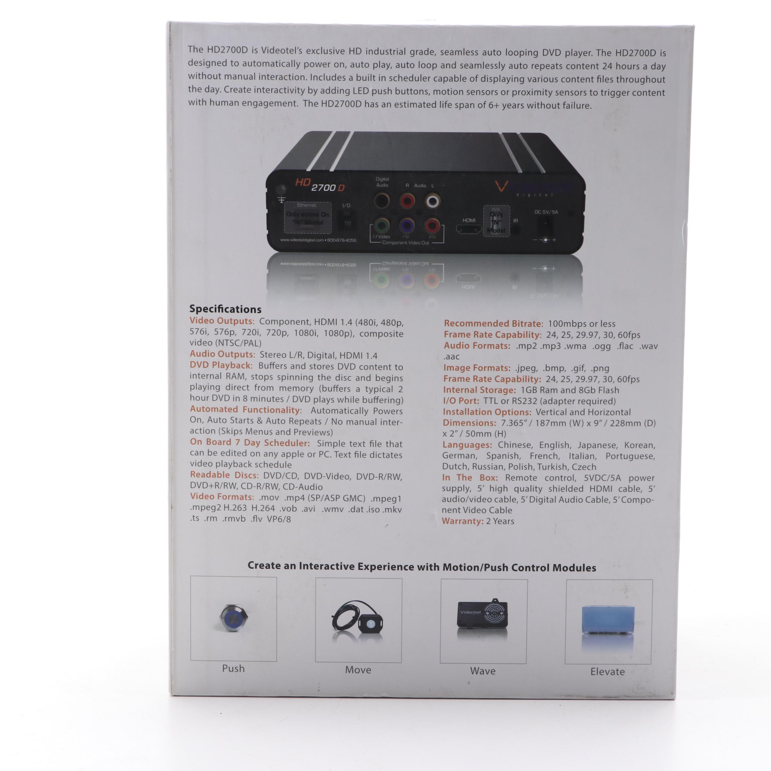 Videotel Digital Industrial Looping DVD Player