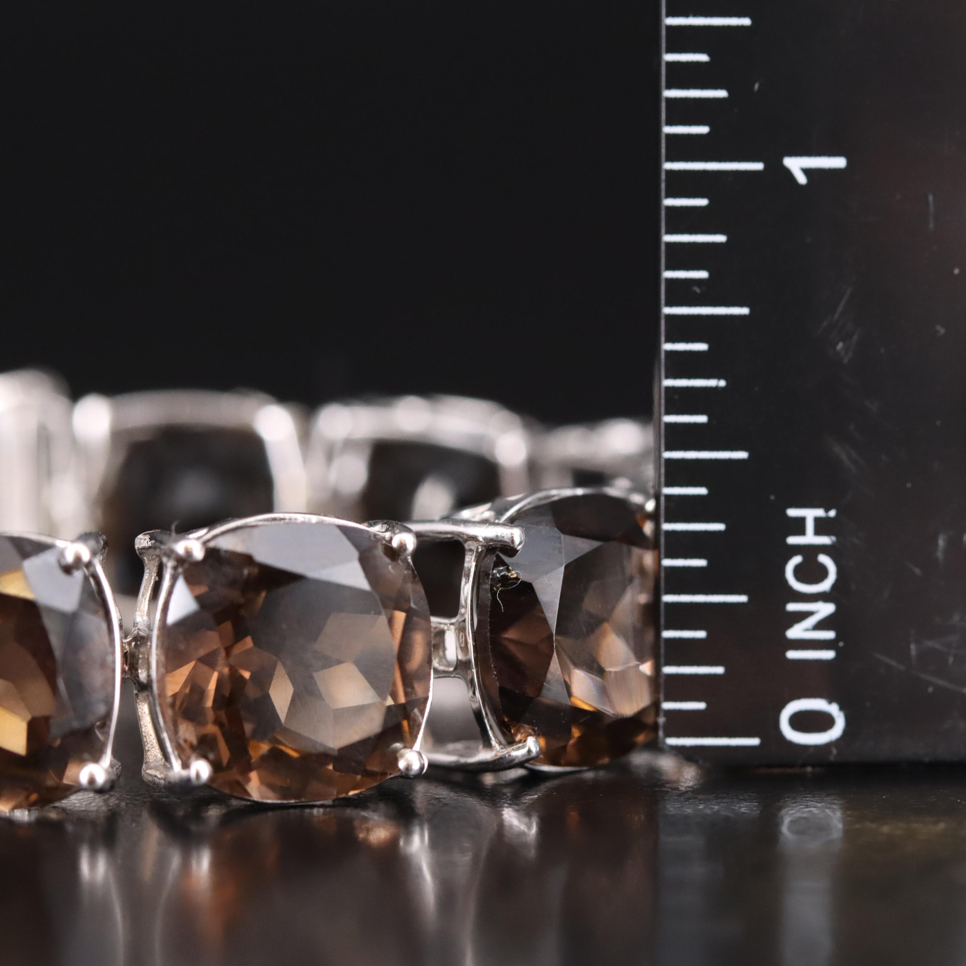 Sterling Smoky Quartz Bracelet