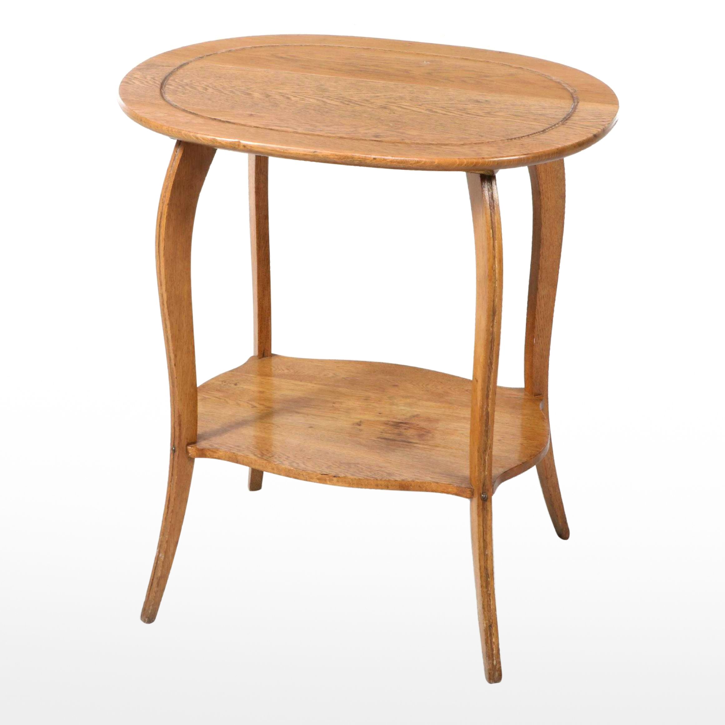 Late Victorian Oak Two-Tier Side Table, circa 1900