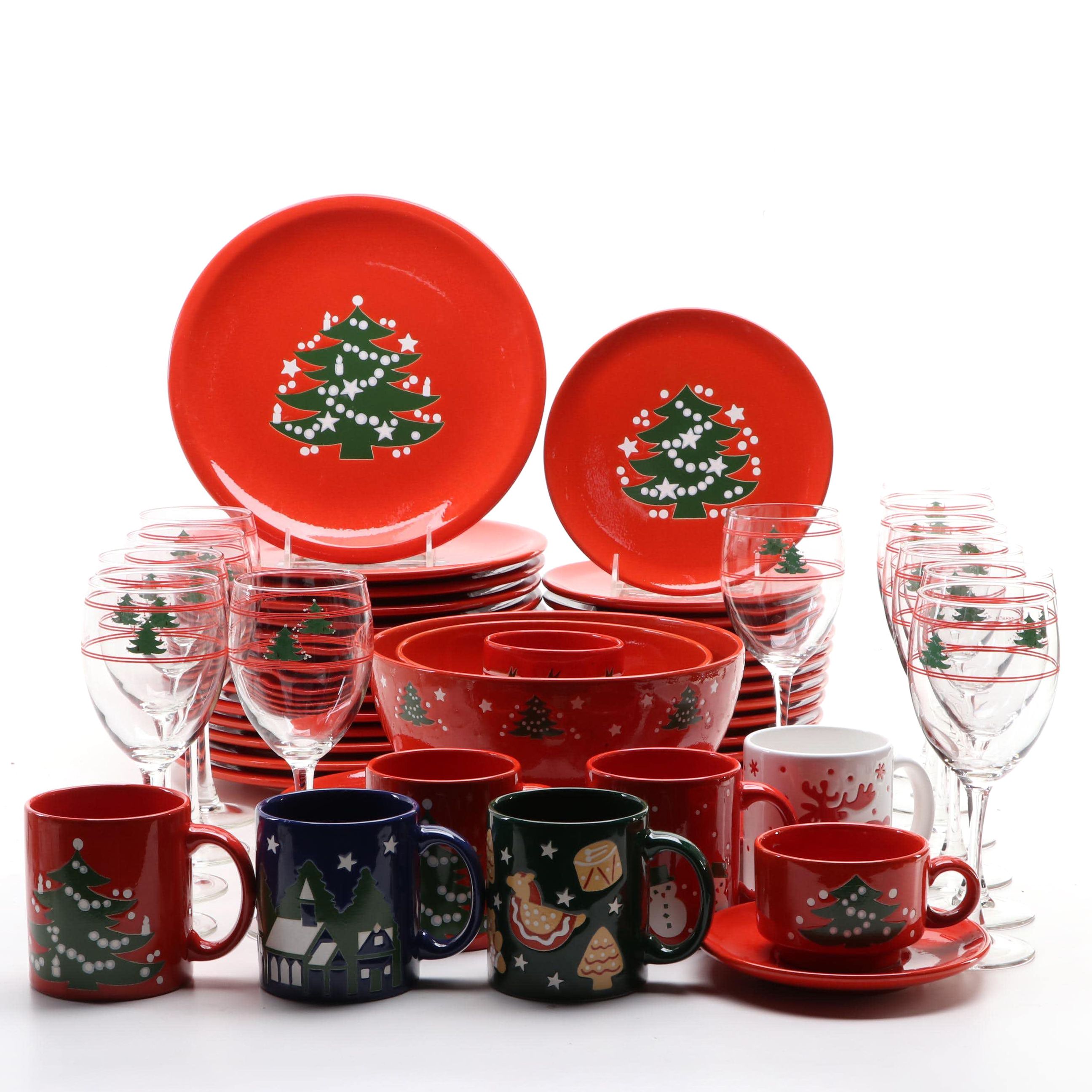 Waechtersbach "Christmas Tree" Dinnerware, Serveware, and Drinkware