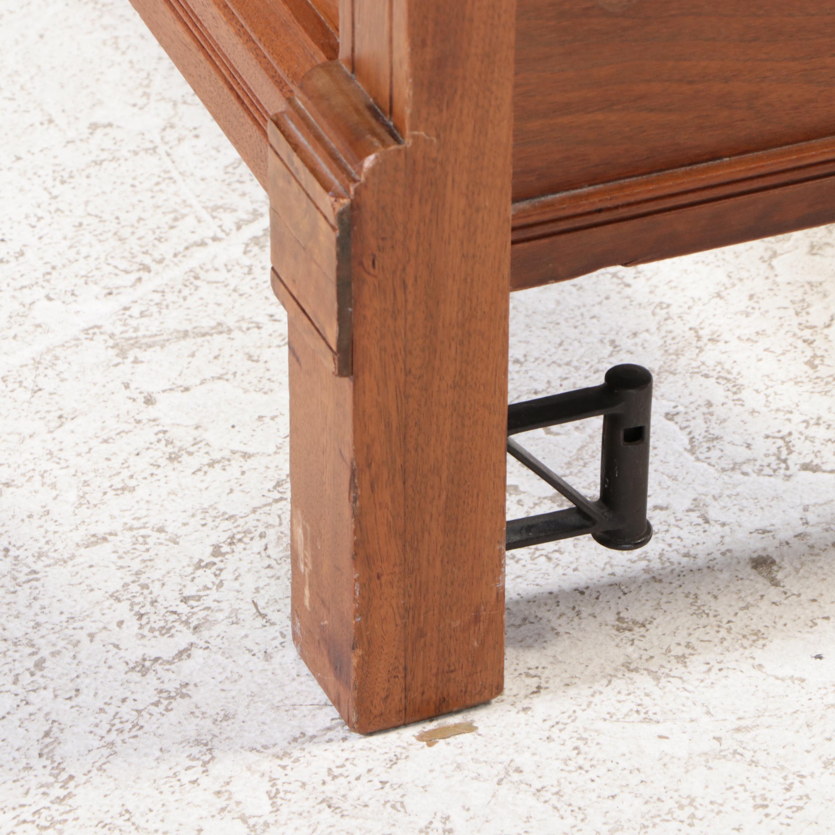 Victorian Walnut and Burl Walnut Full Size Bed Frame, Late 19th Century