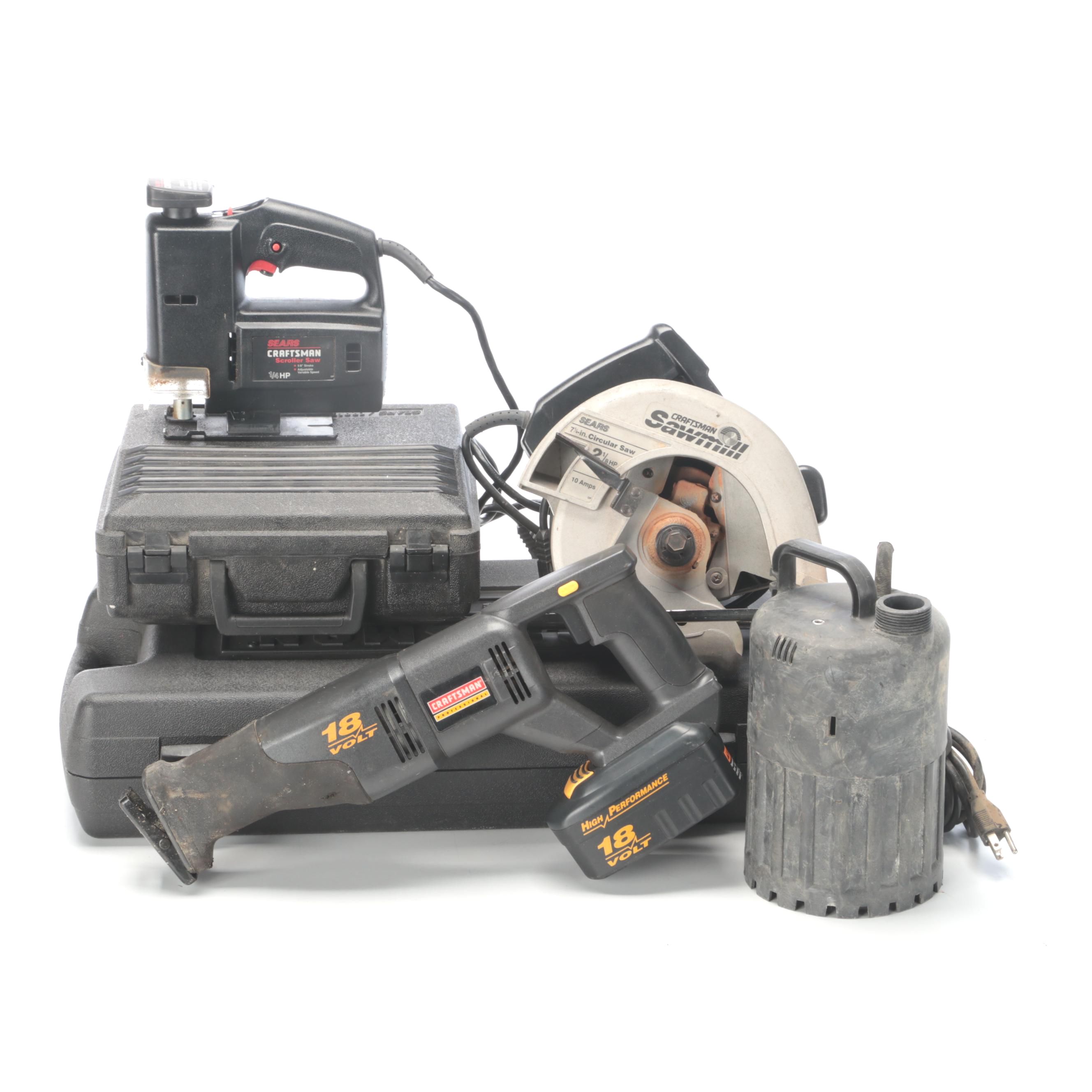 Craftsman Reciprocating Saw, Sawmill Circular Saw, and Scroller Saw EBTH