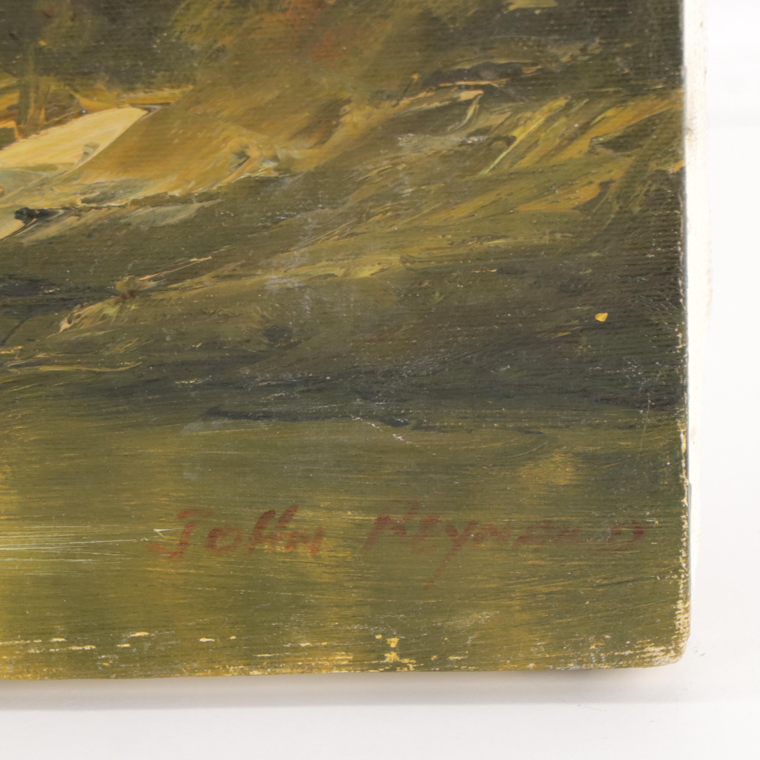 John Reynaud Idyllic Landscape Oil Painting