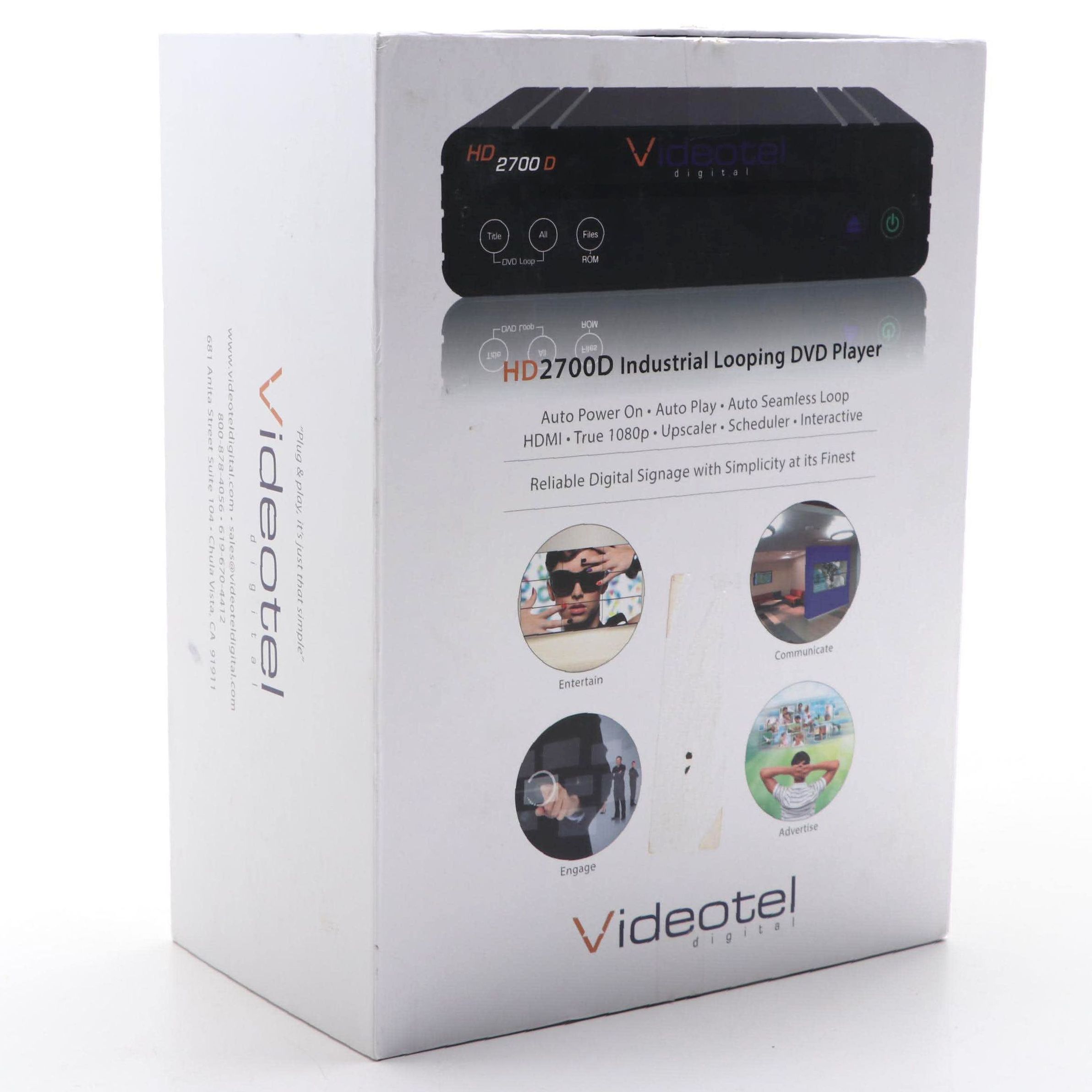 Videotel Digital Industrial Looping DVD Player