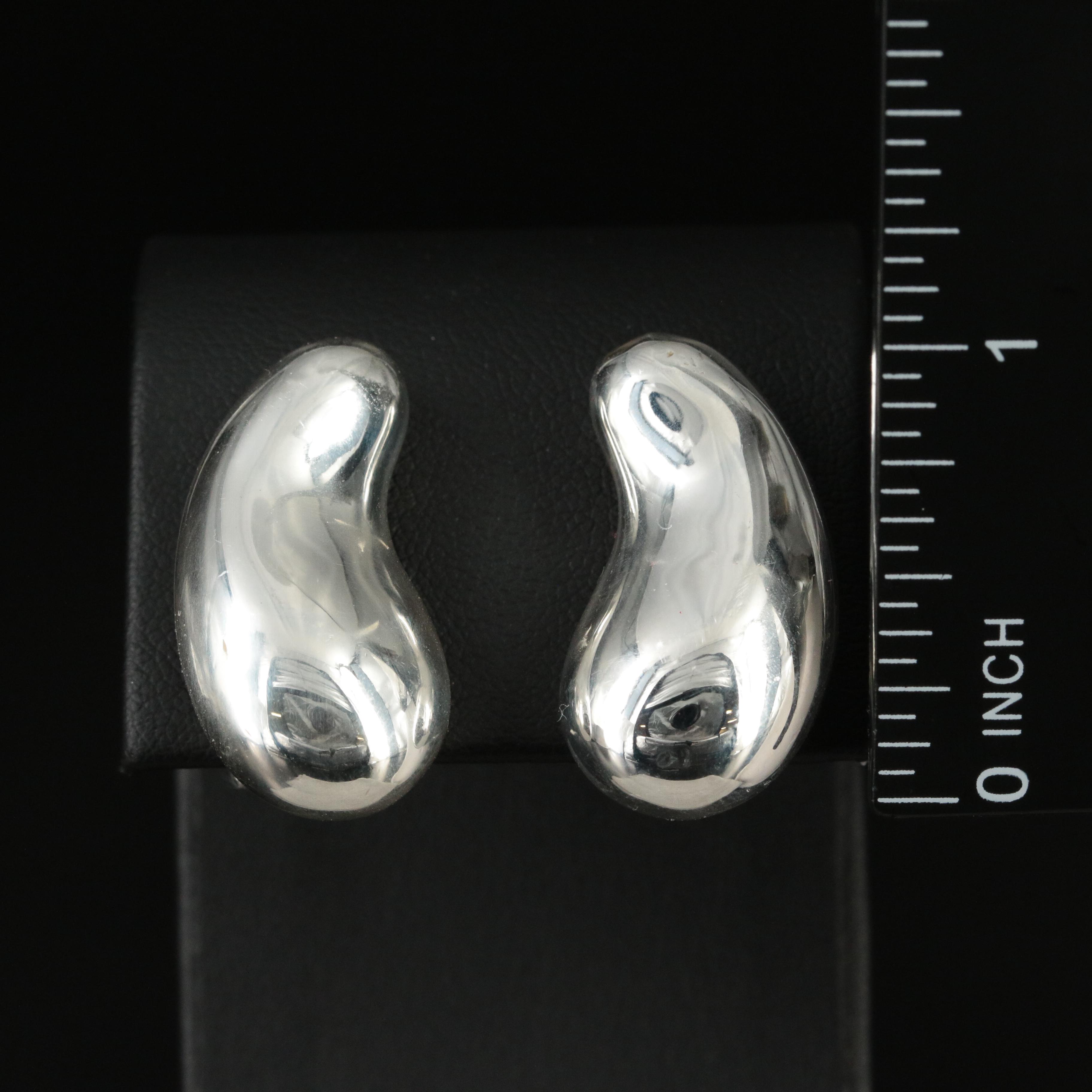 Elsa Peretti for Tiffany & Co. Sterling Large Teardrop Clip Earrings