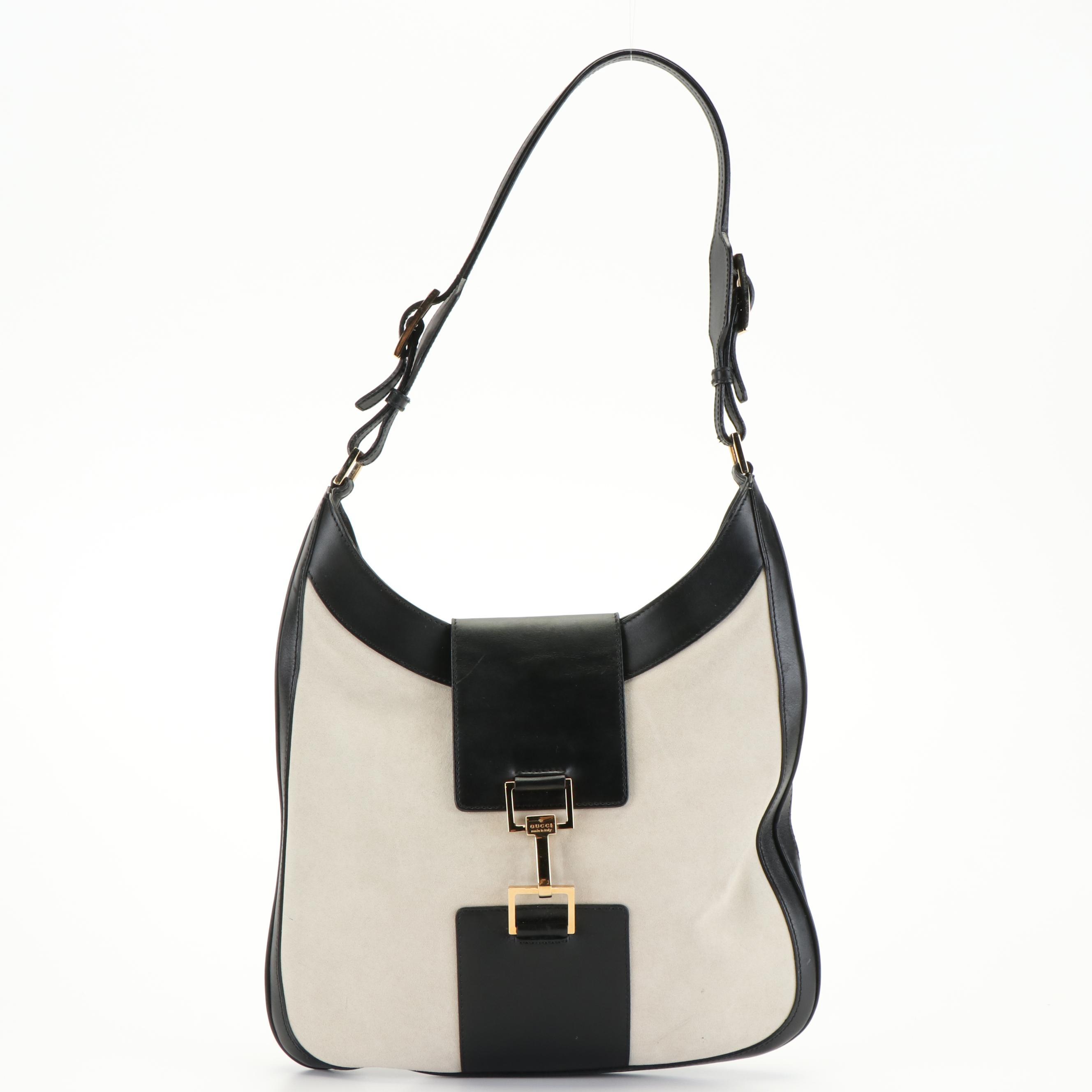 Gucci Jackie Horsebit Suede Shoulder Bag EBTH