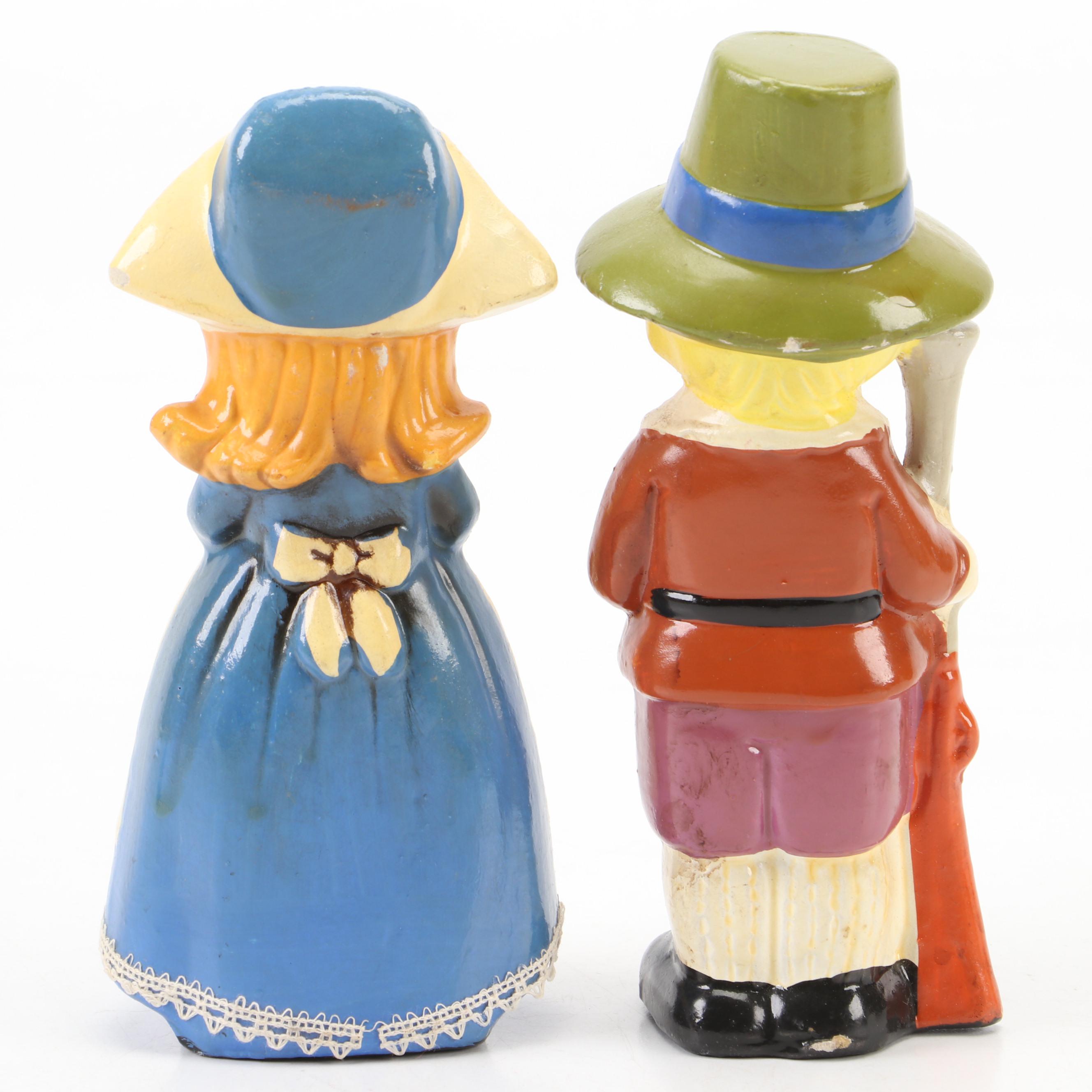 Napcoware with Other Ceramic Thanksgiving Figurines and Planter