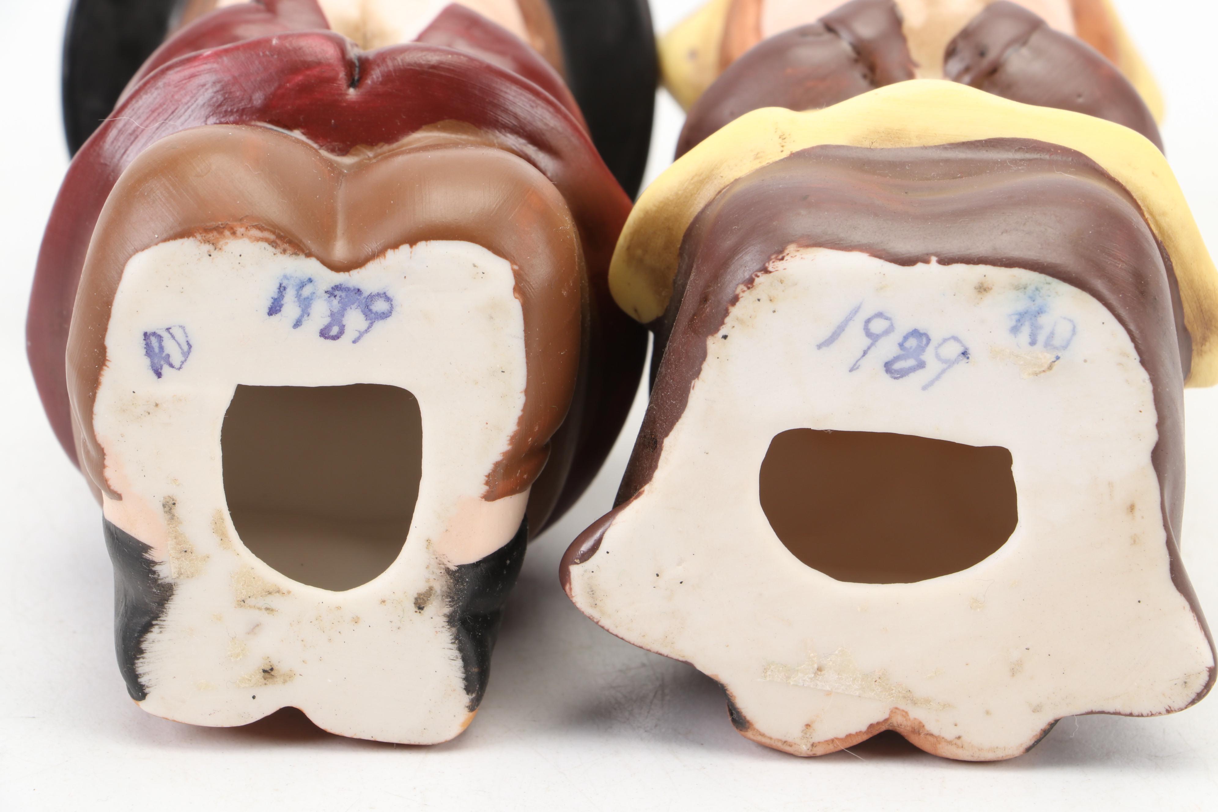 Napcoware with Other Ceramic Thanksgiving Figurines and Planter