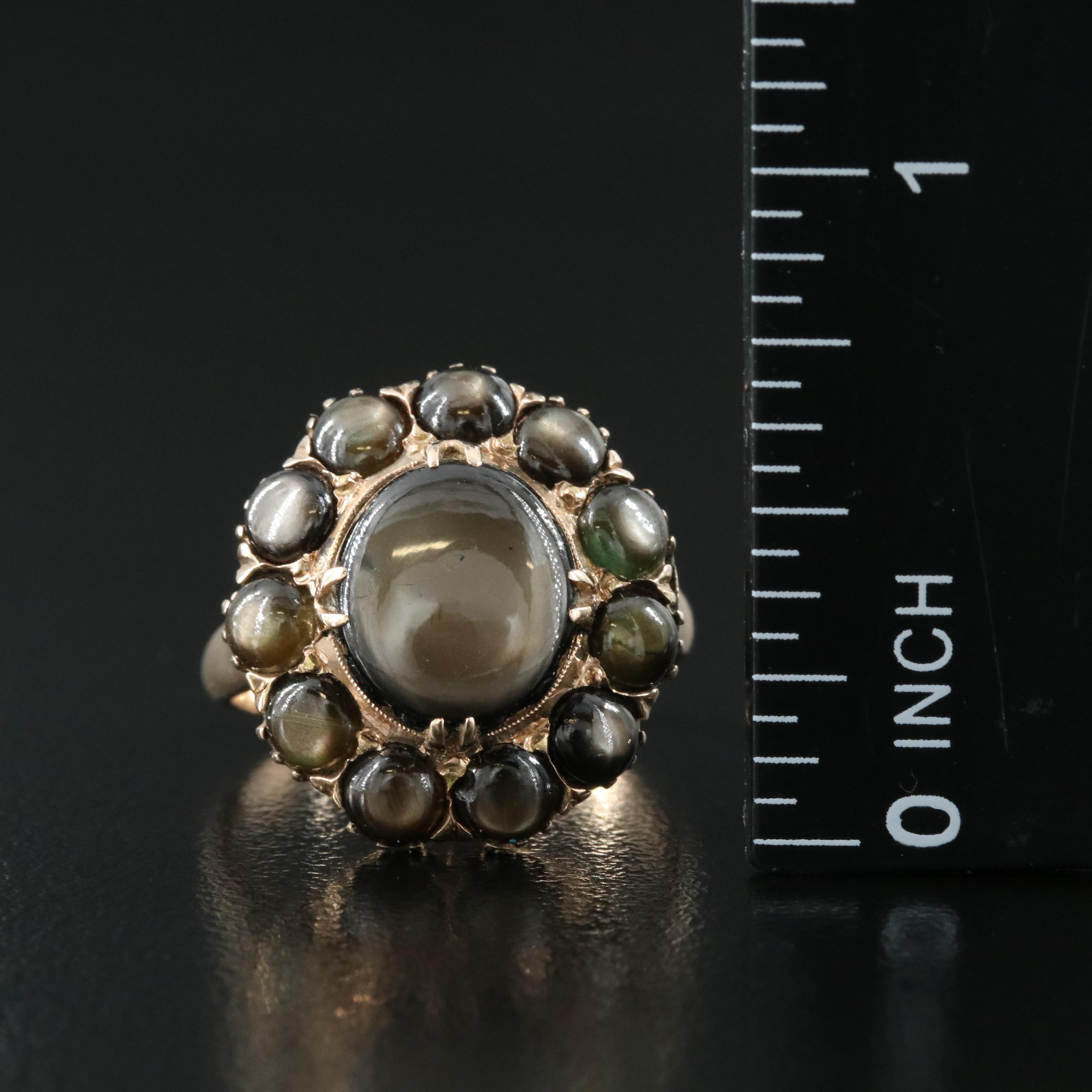 Vintage 10K Black Star Sapphire Ring
