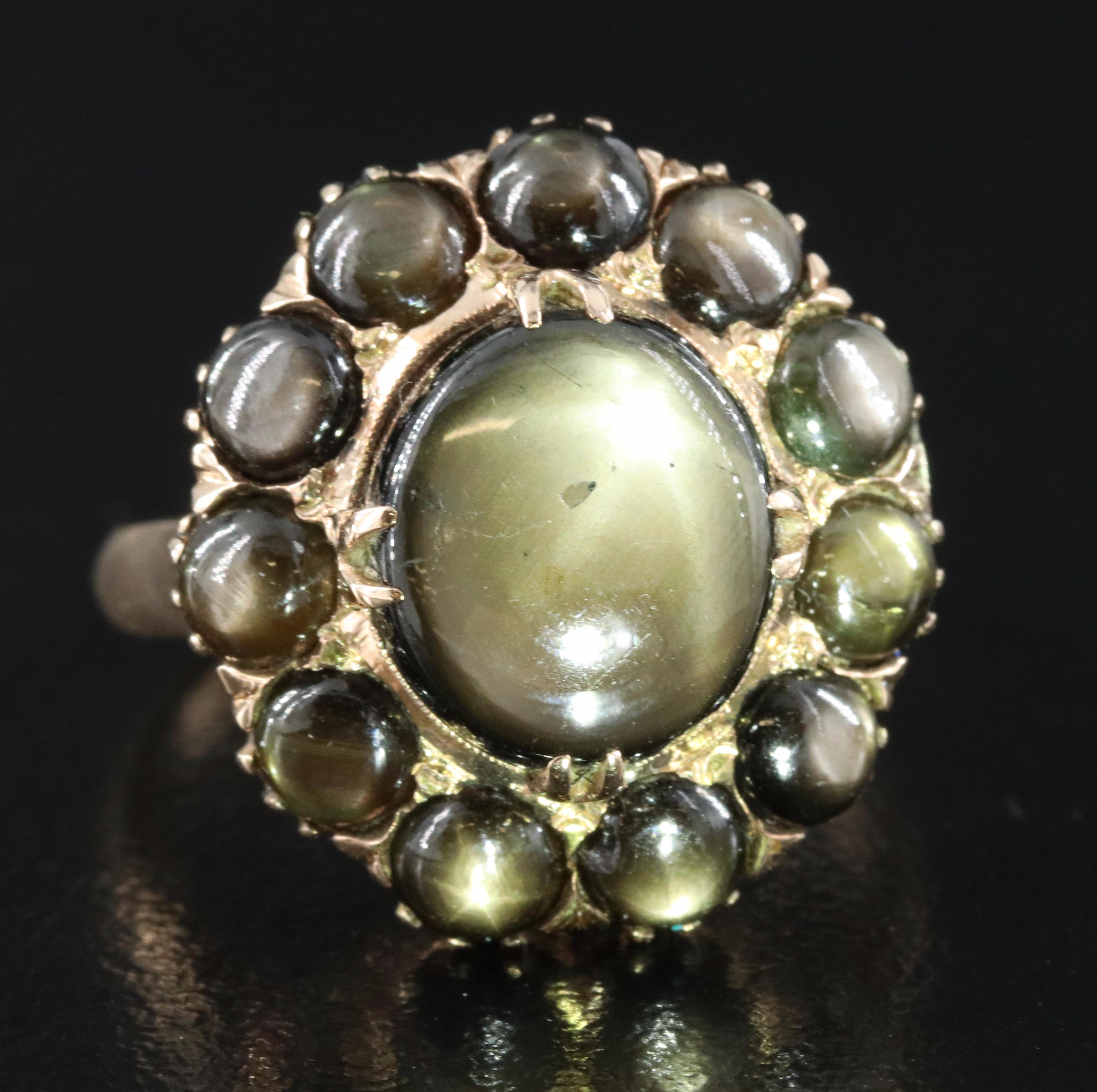 Vintage 10K Black Star Sapphire Ring