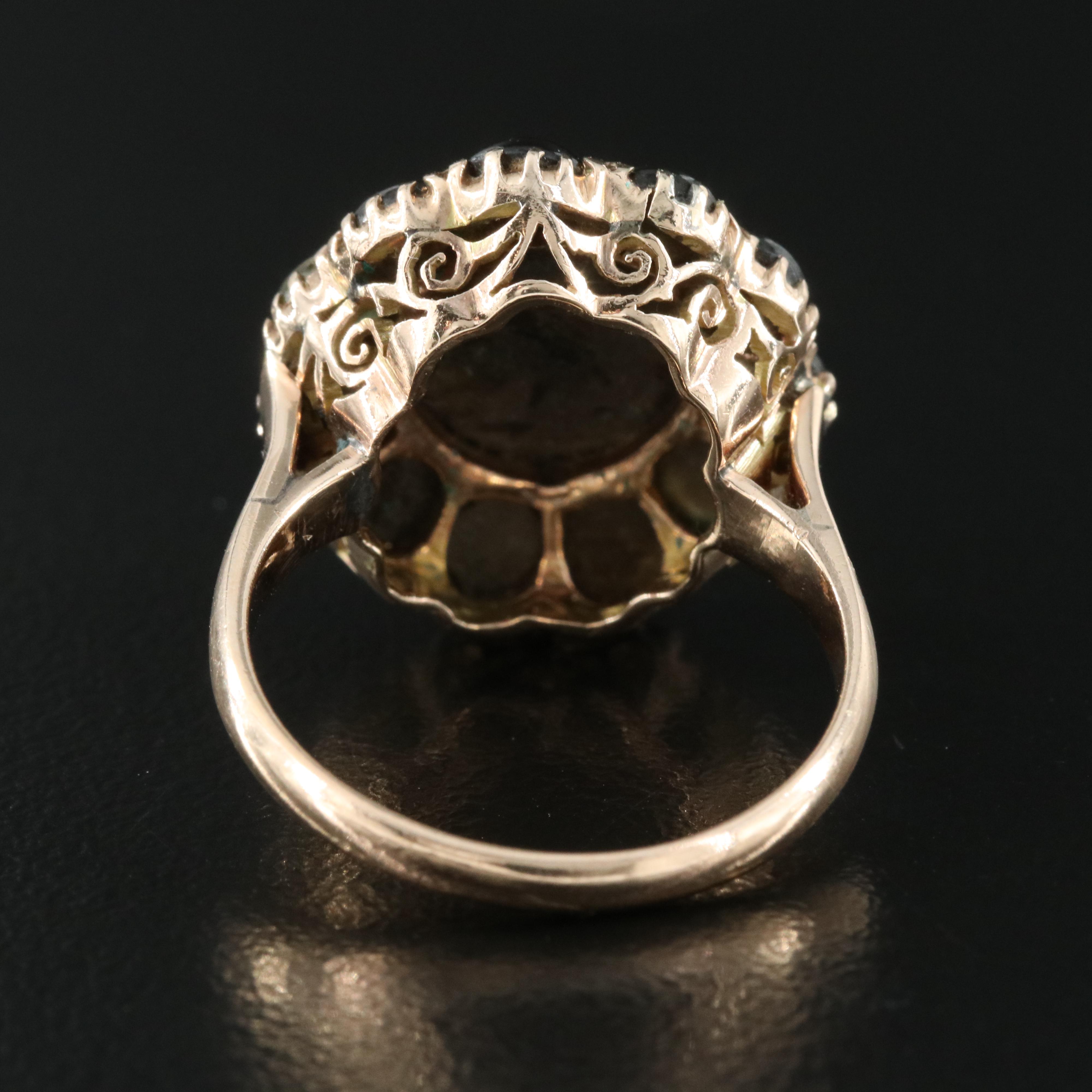 Vintage 10K Black Star Sapphire Ring