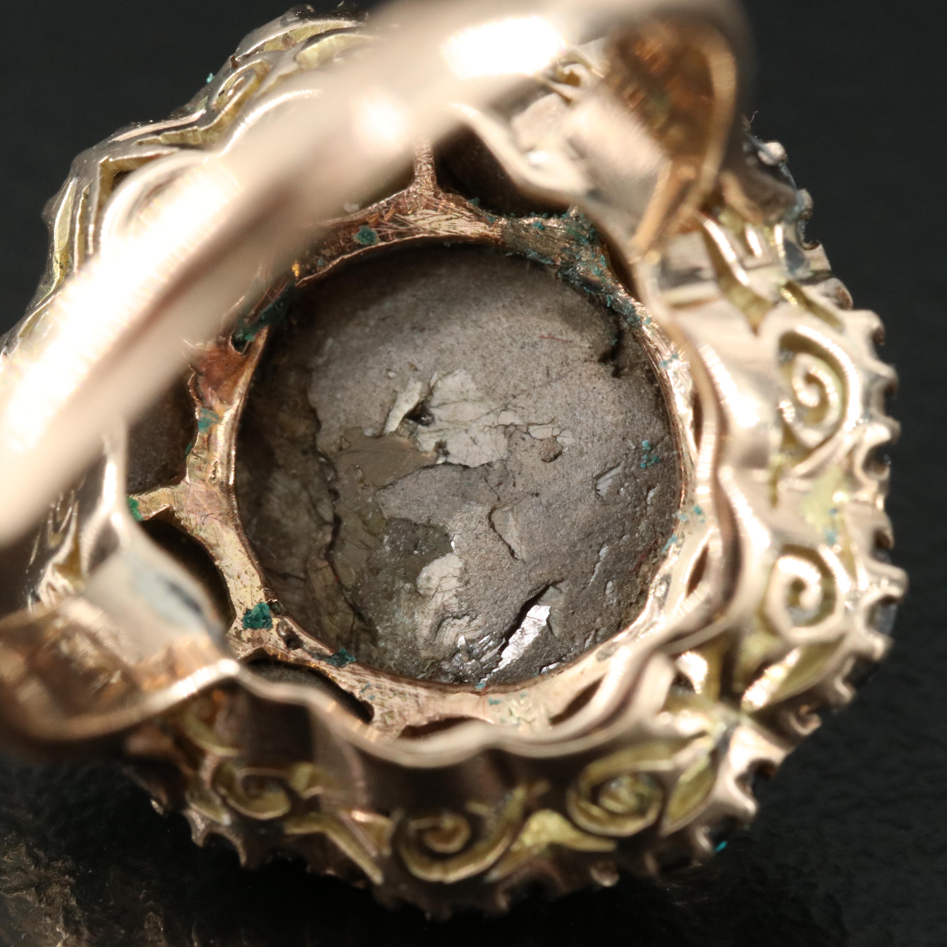 Vintage 10K Black Star Sapphire Ring