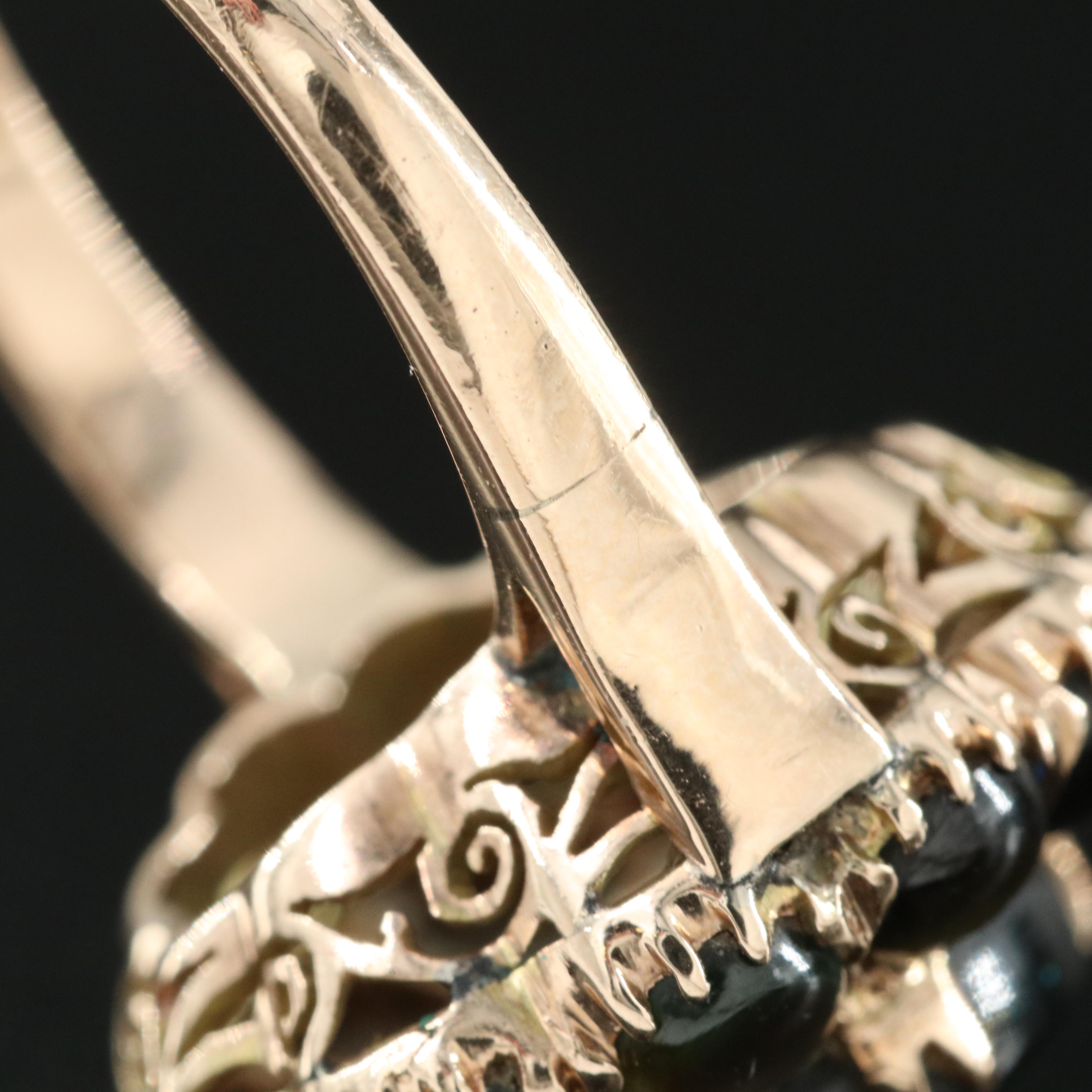 Vintage 10K Black Star Sapphire Ring