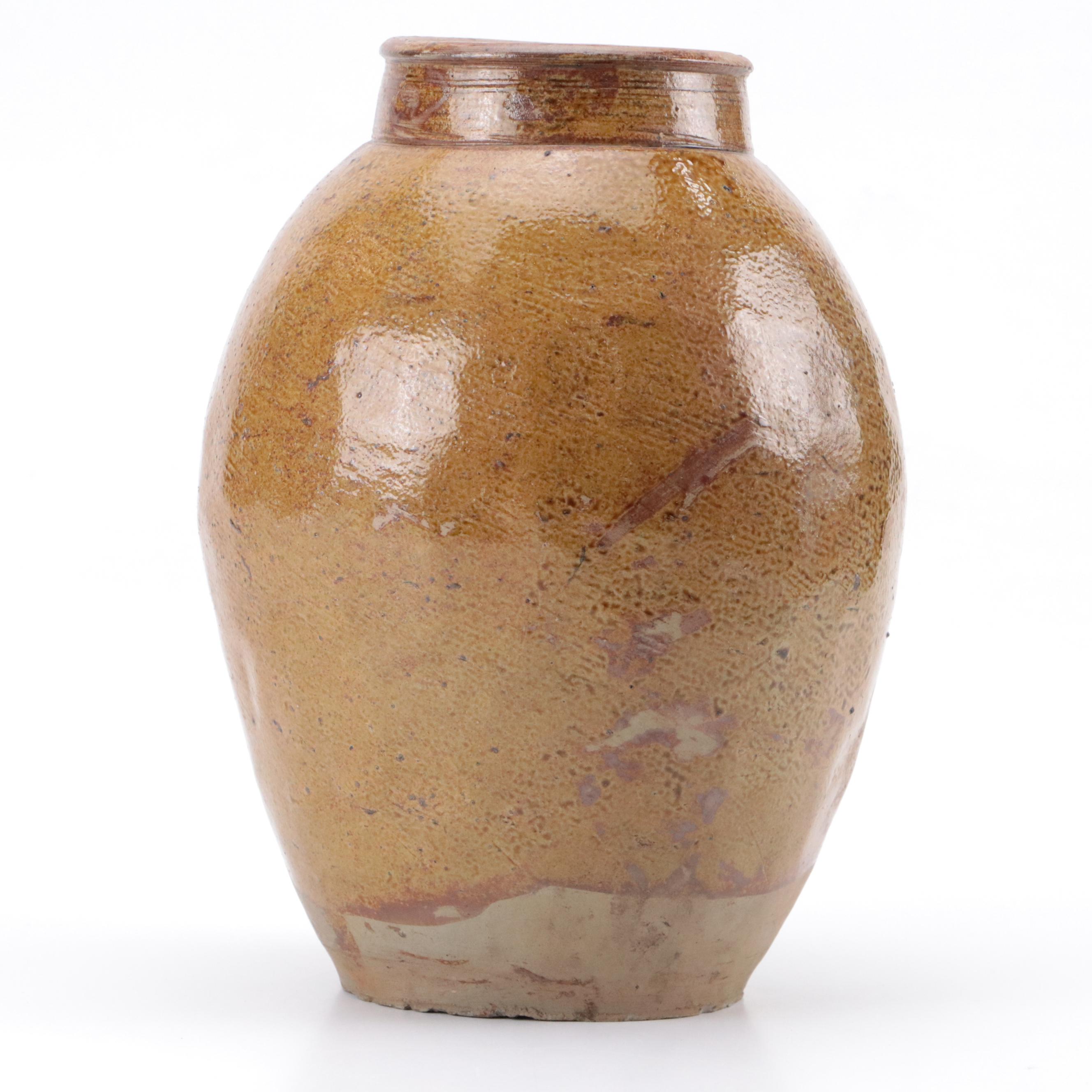 Chinese Brown Glaze Ceramic Vase, Antique