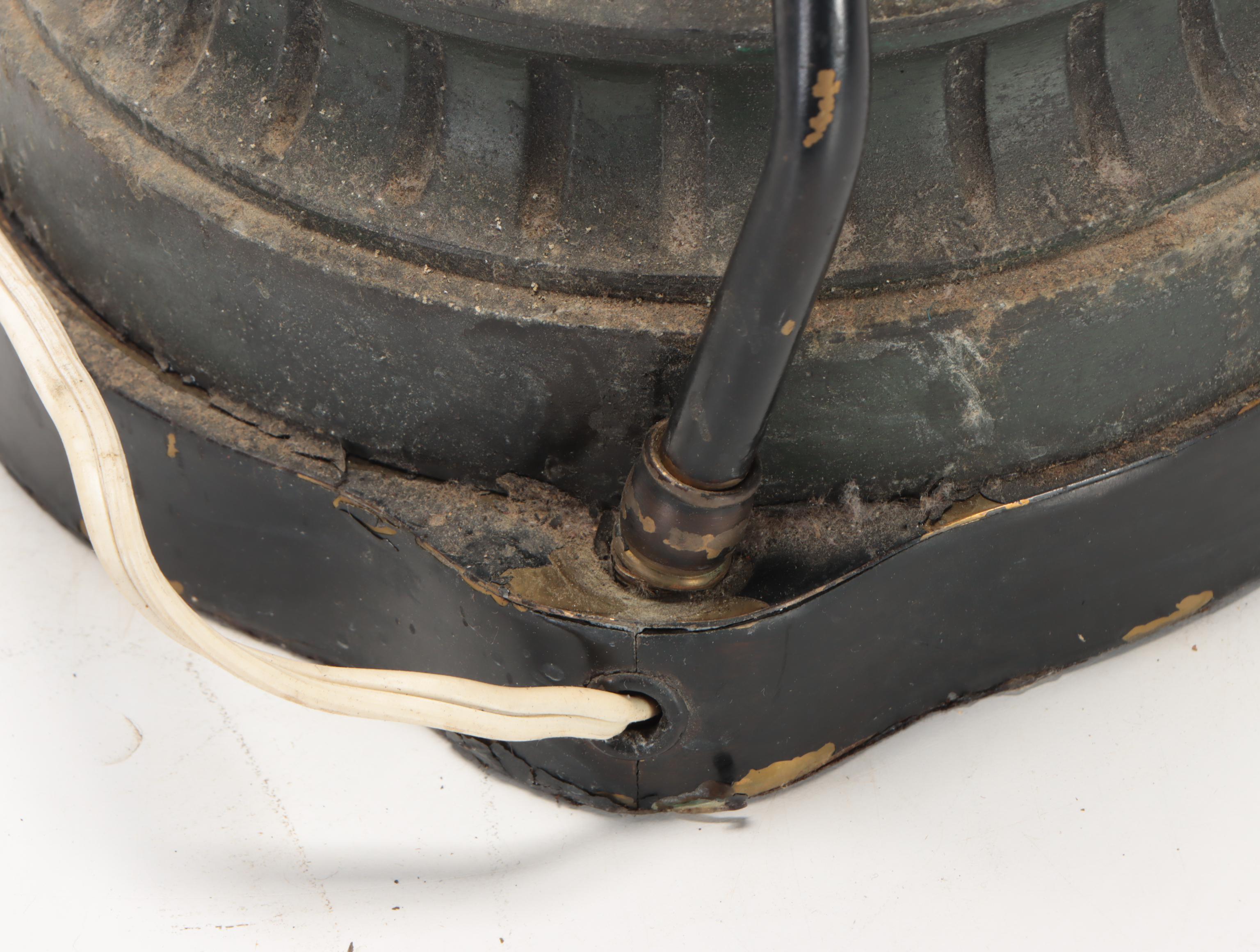 Cast Patinated Metal "Virgile" Sculpture with Table Lamp Conversion